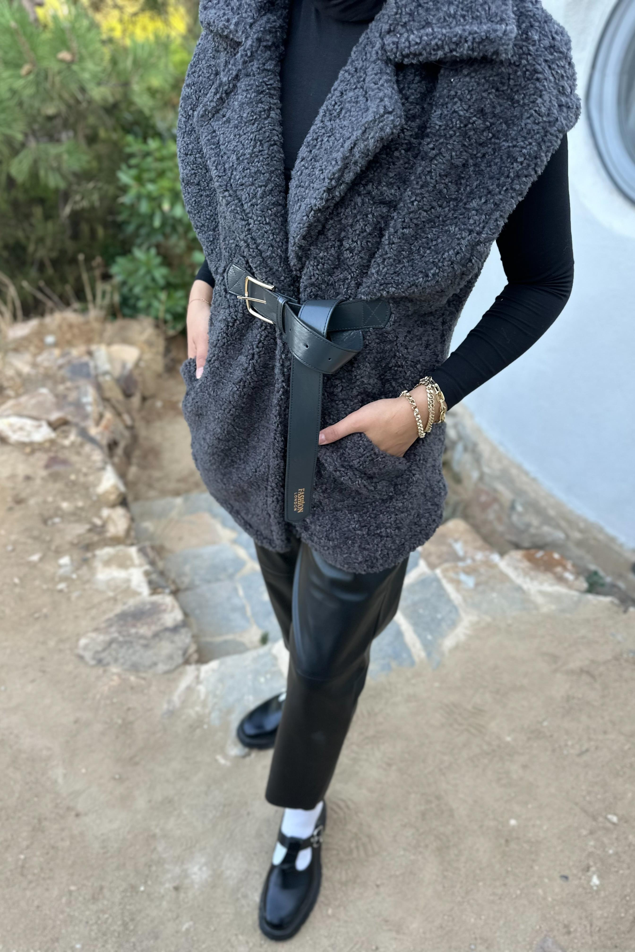 ANGORA YELEK - ANTRASİT 