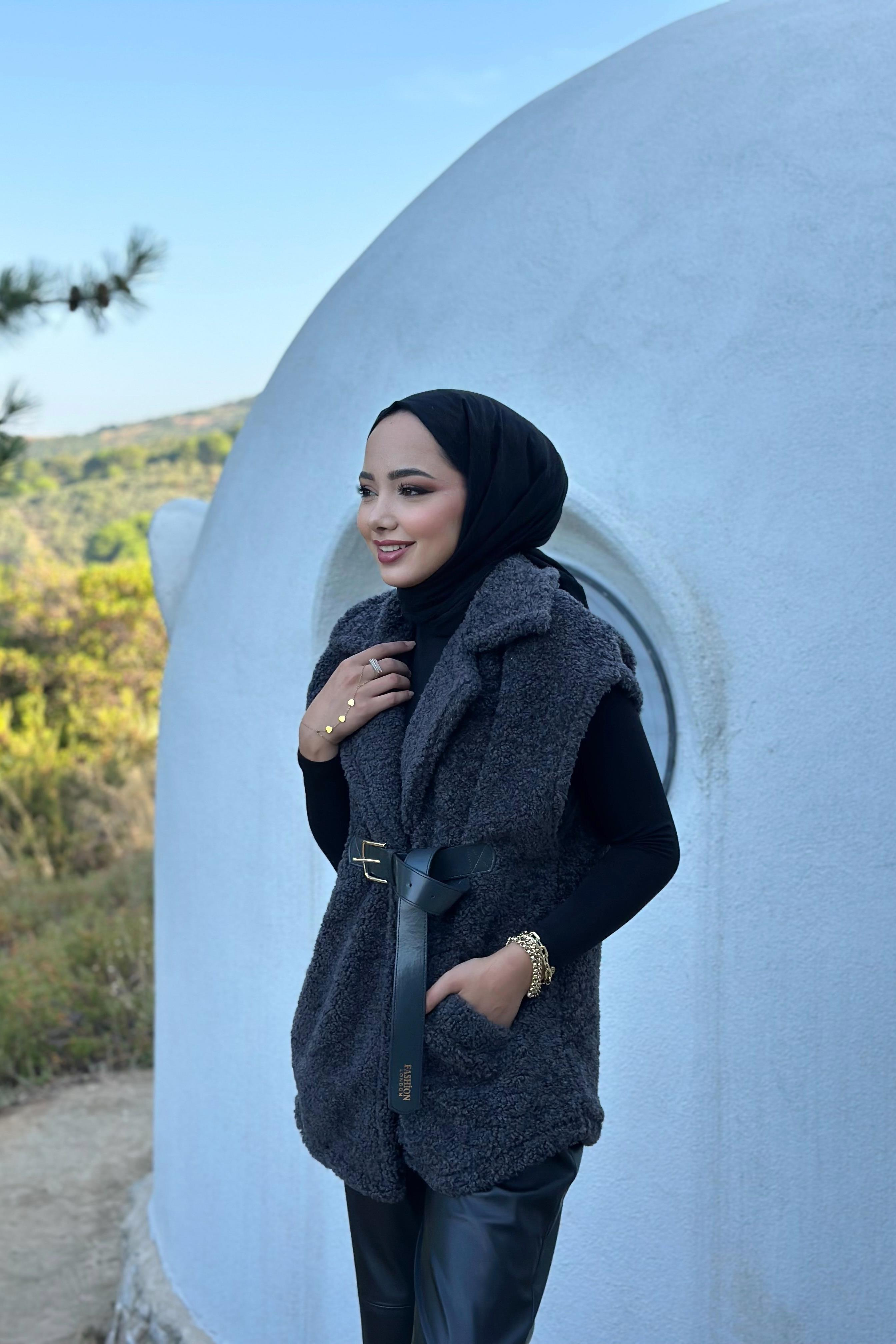 ANGORA YELEK - ANTRASİT 