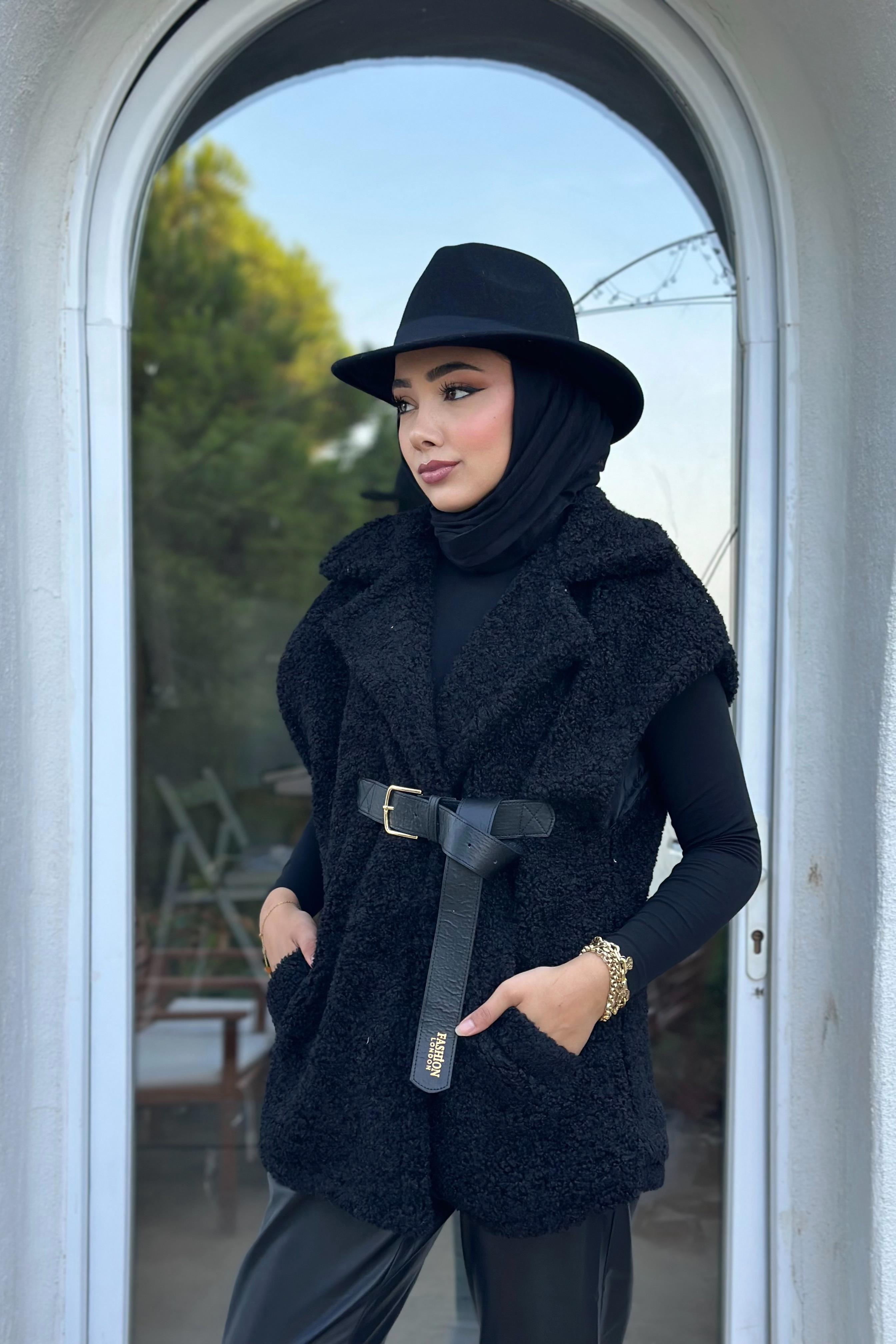 ANGORA YELEK - SİYAH 