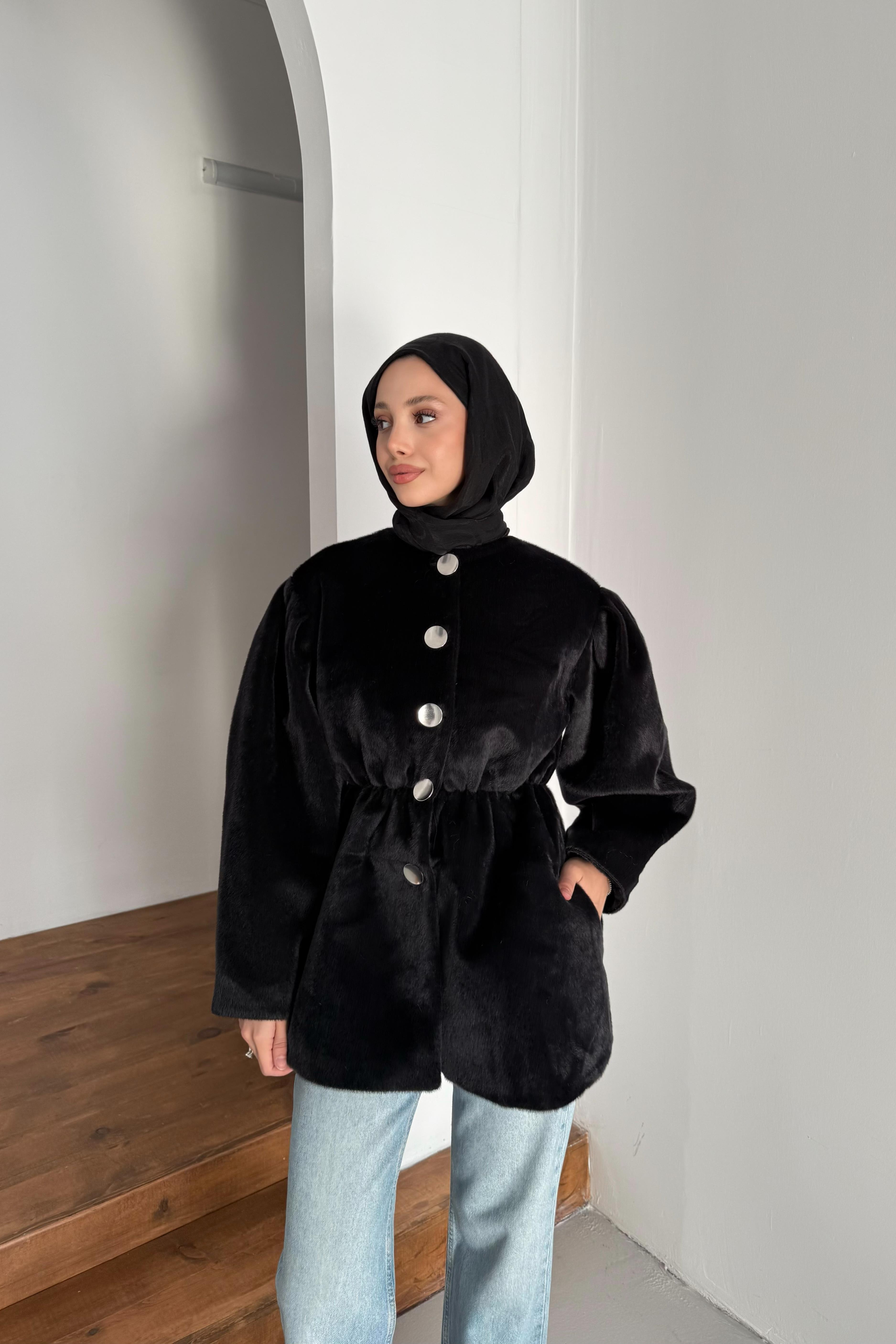 Beli Lastikli Goldfox Ceket - Siyah