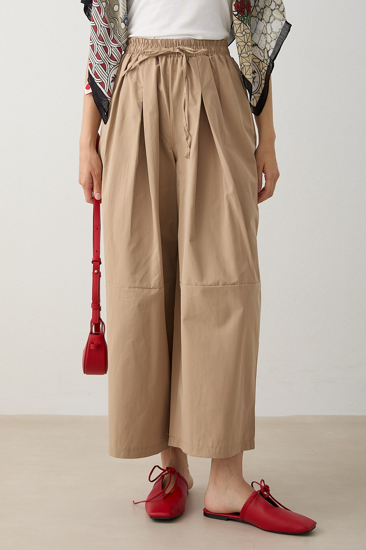 Beli Lastikli Paraşüt Pantolon - Camel