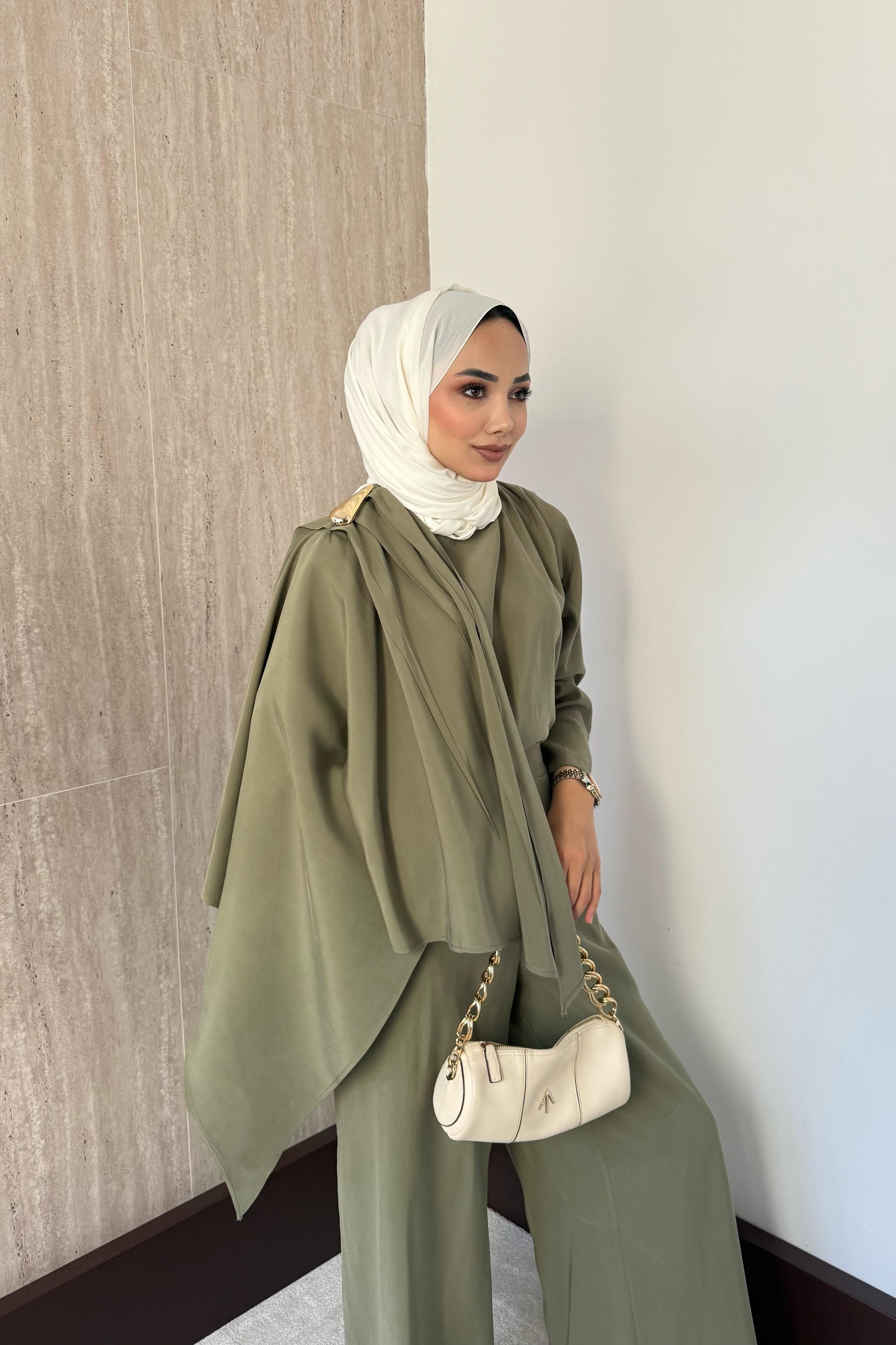 Bloom Modal Pantolonlu Takım - Haki
