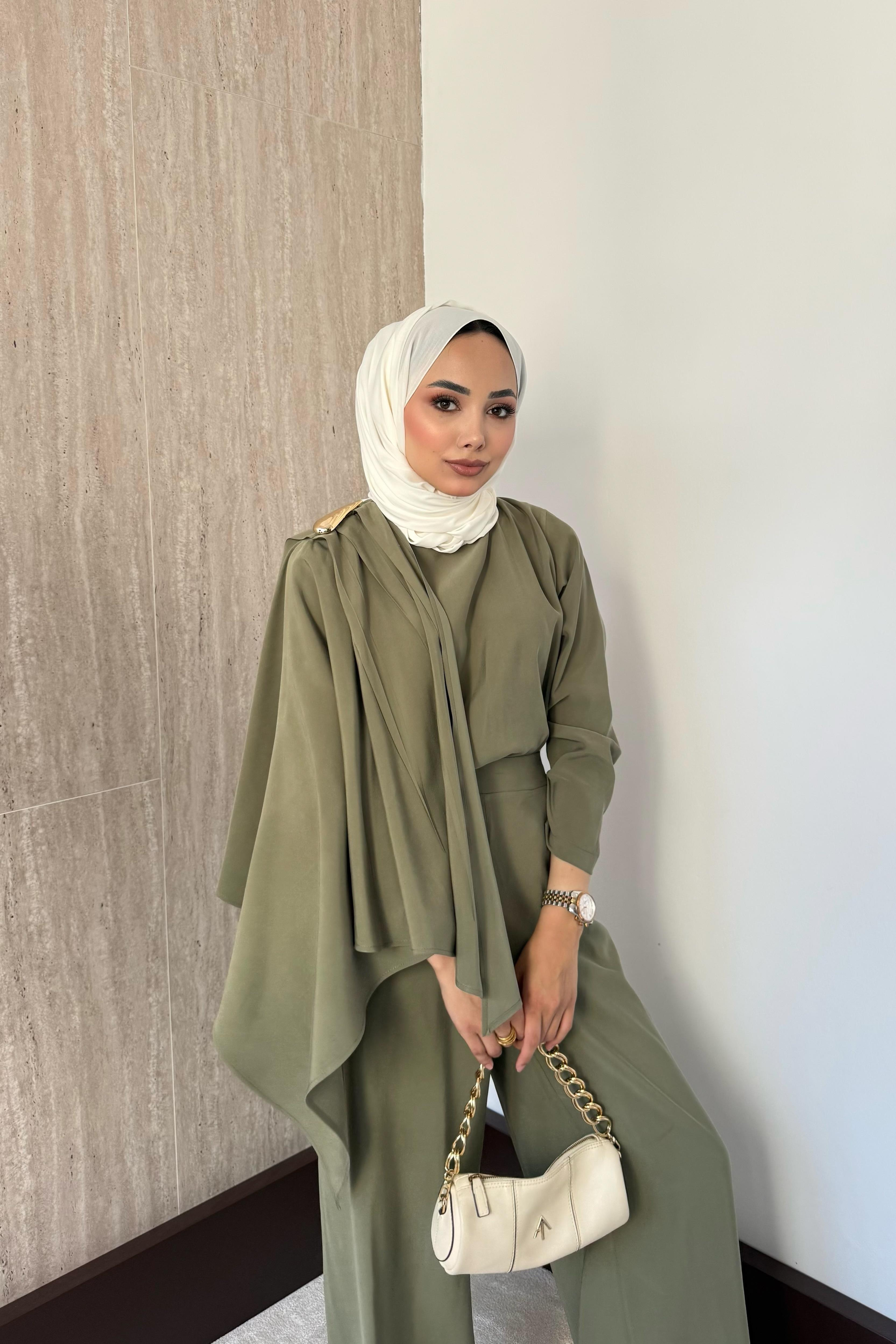 Bloom Modal Pantolonlu Takım - Haki