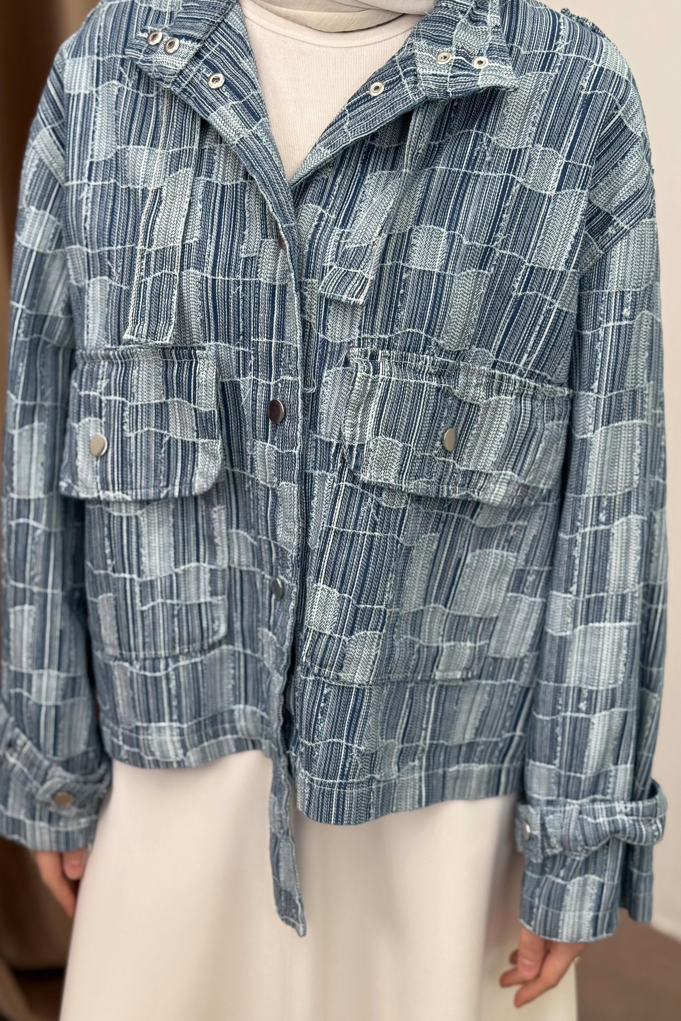 Denim Ceket - Gri