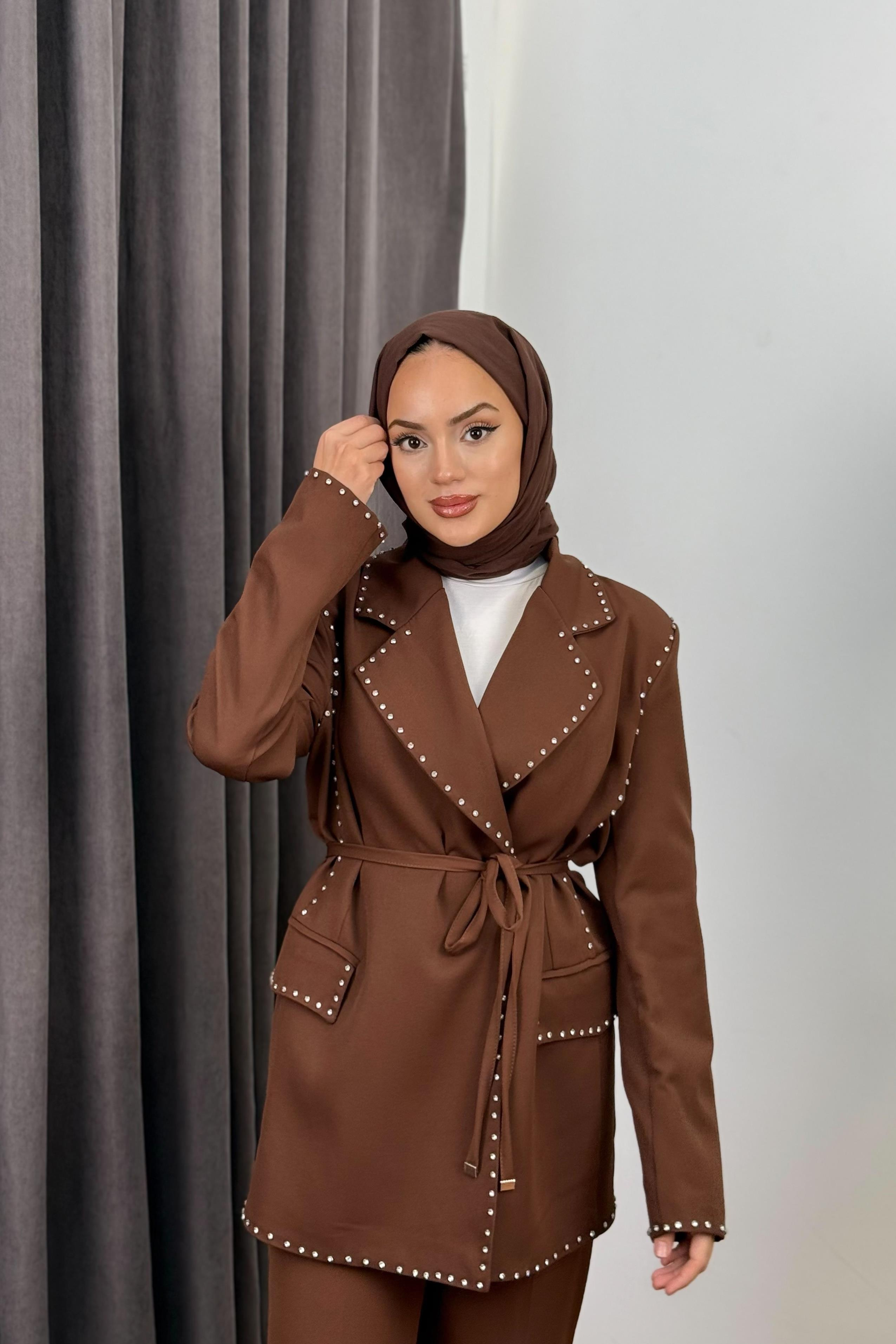 ESTHER BLAZER TAKIM - KAHVE