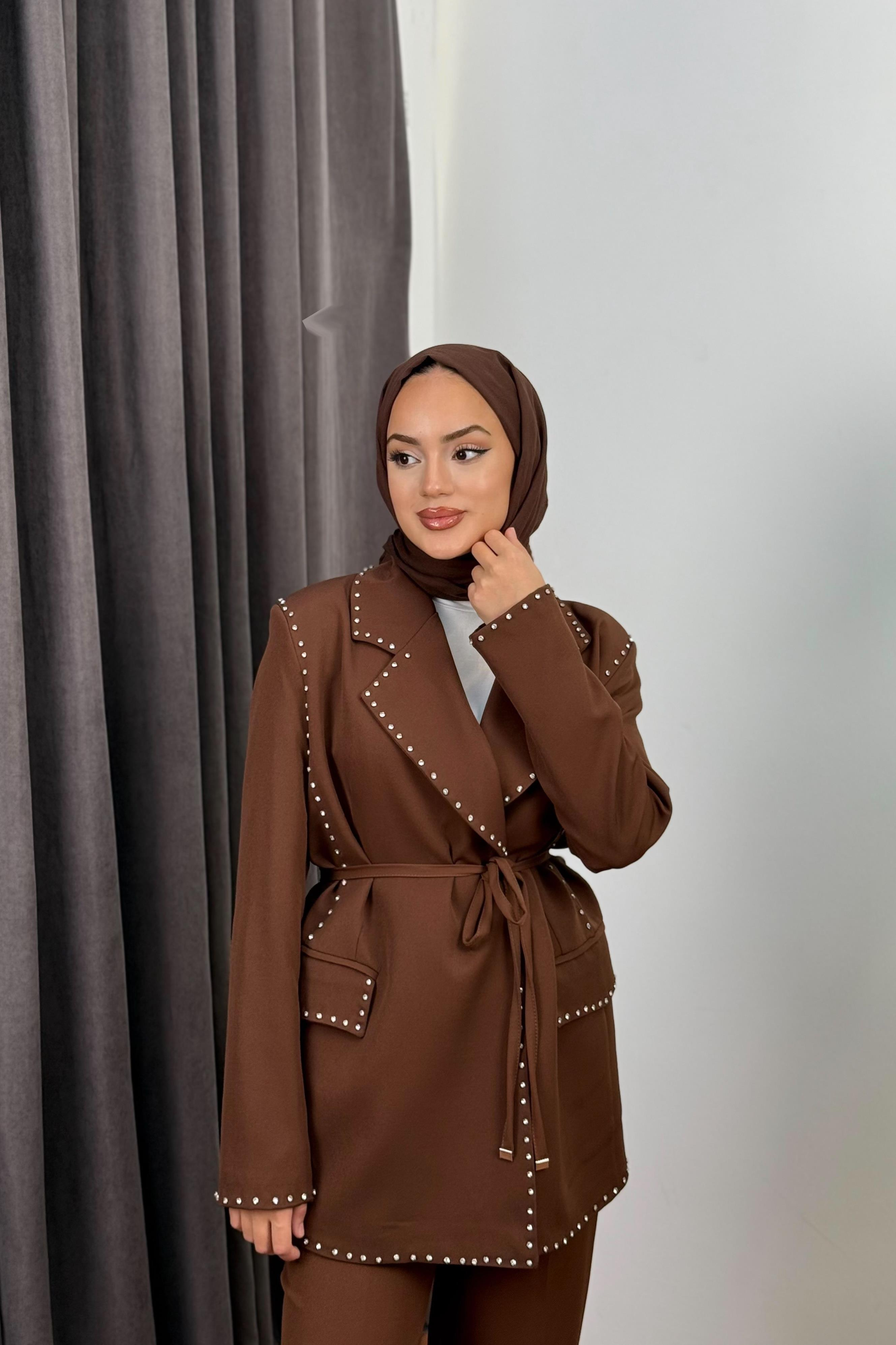 ESTHER BLAZER TAKIM - KAHVE