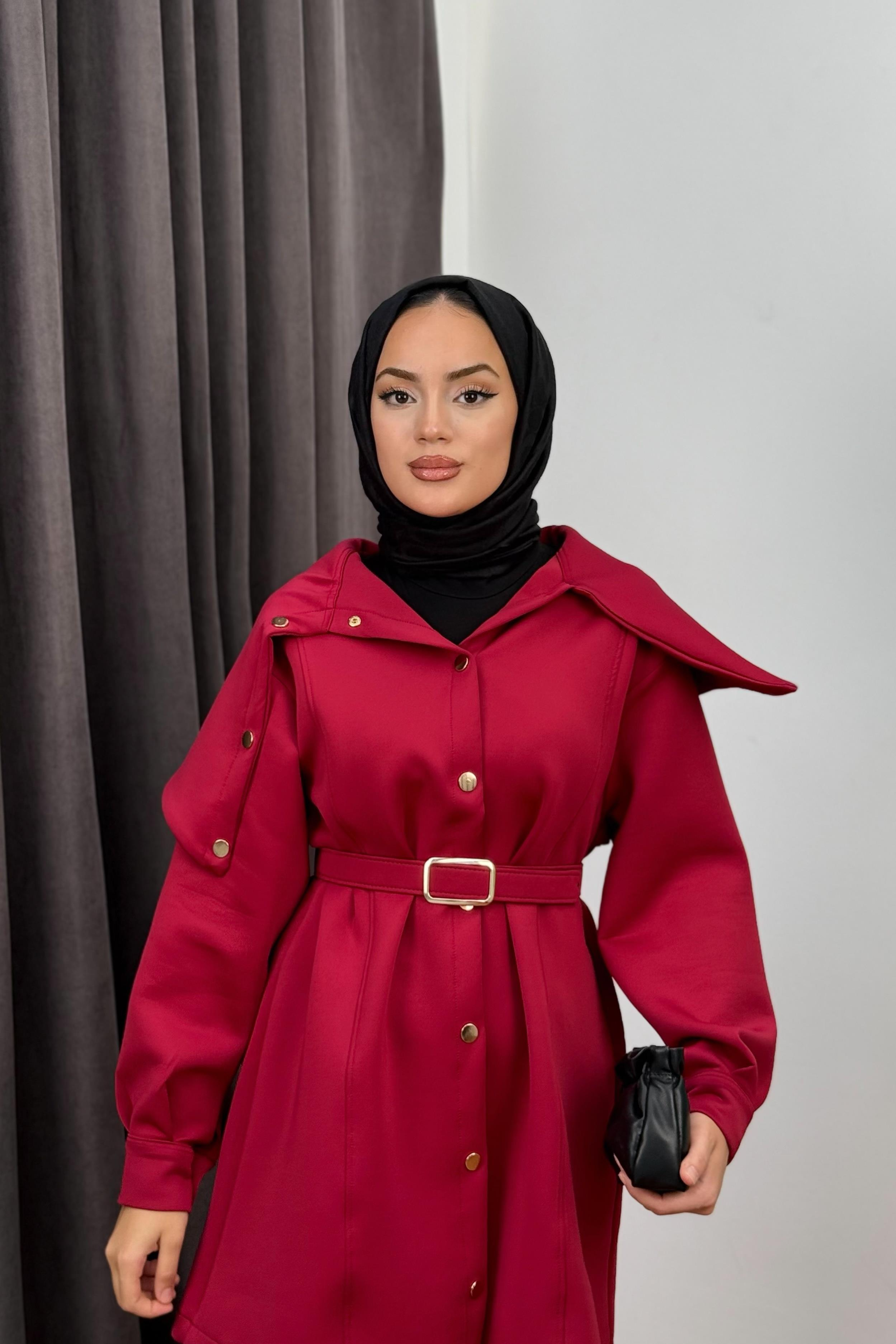 Jolie Kemerli Scuba Takım - BORDO