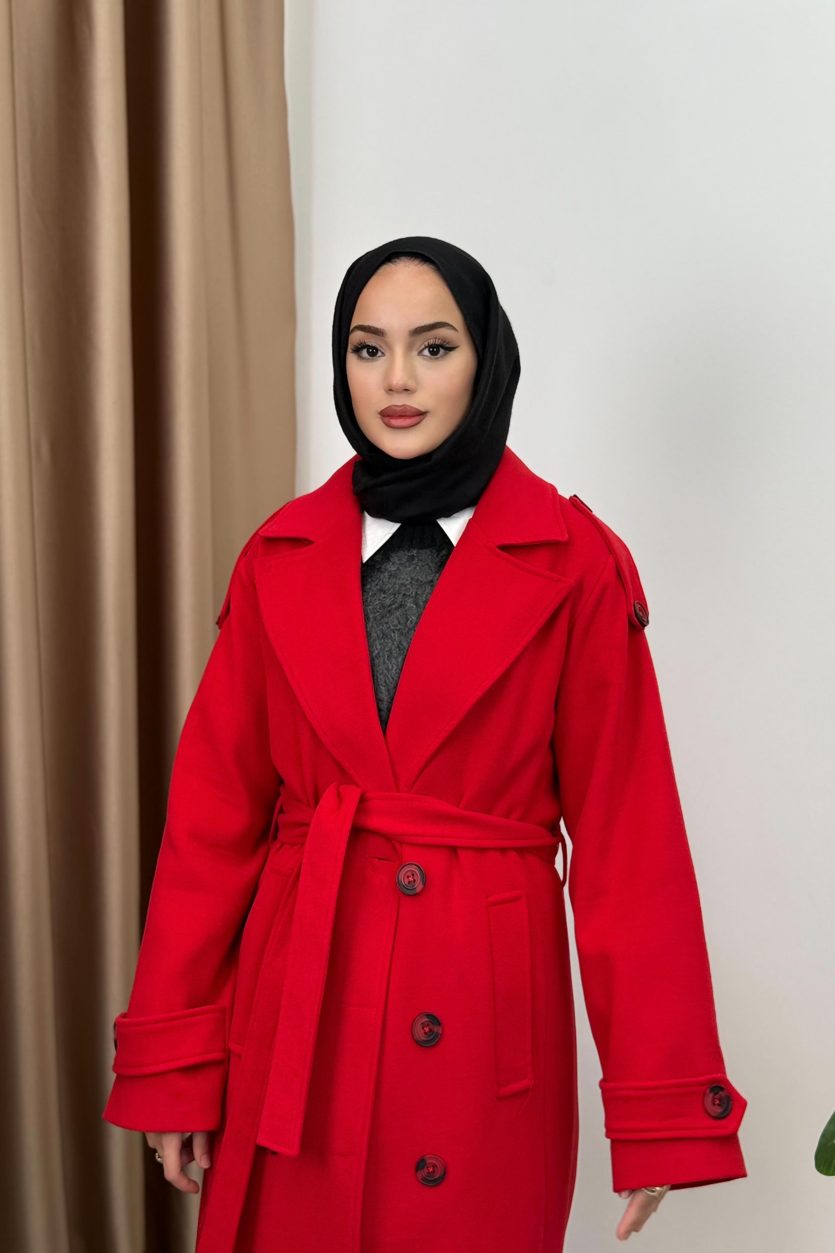 Kaşe Kaban - KIRMIZI