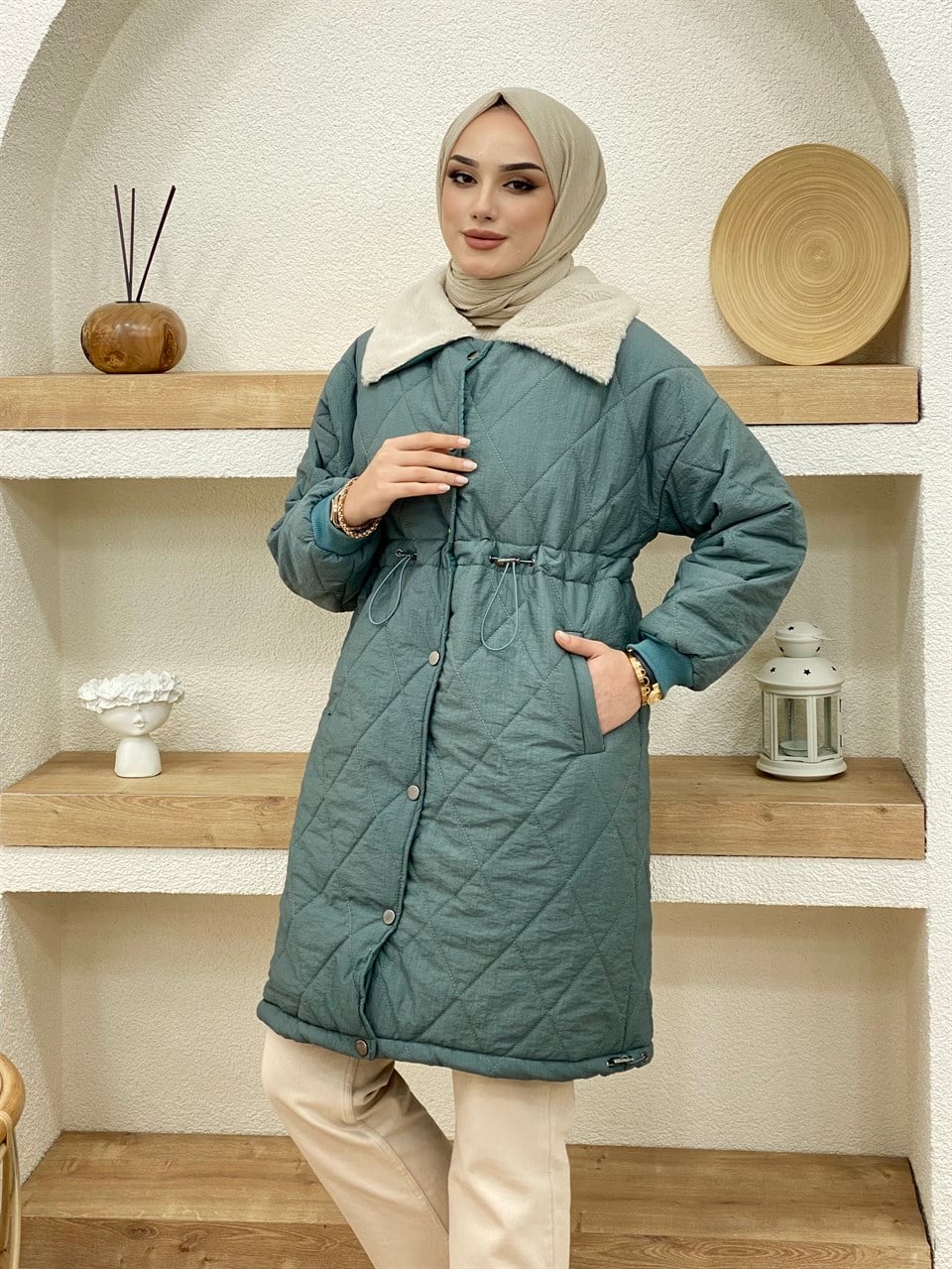 KÜRK DETAYLI MONT-MİNT