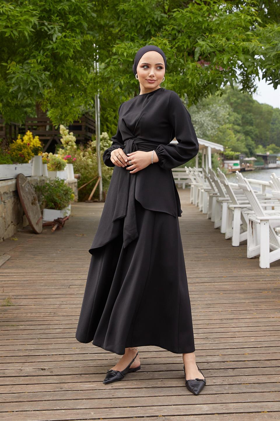 NORA PANTOLONLU TAKIM - SİYAH