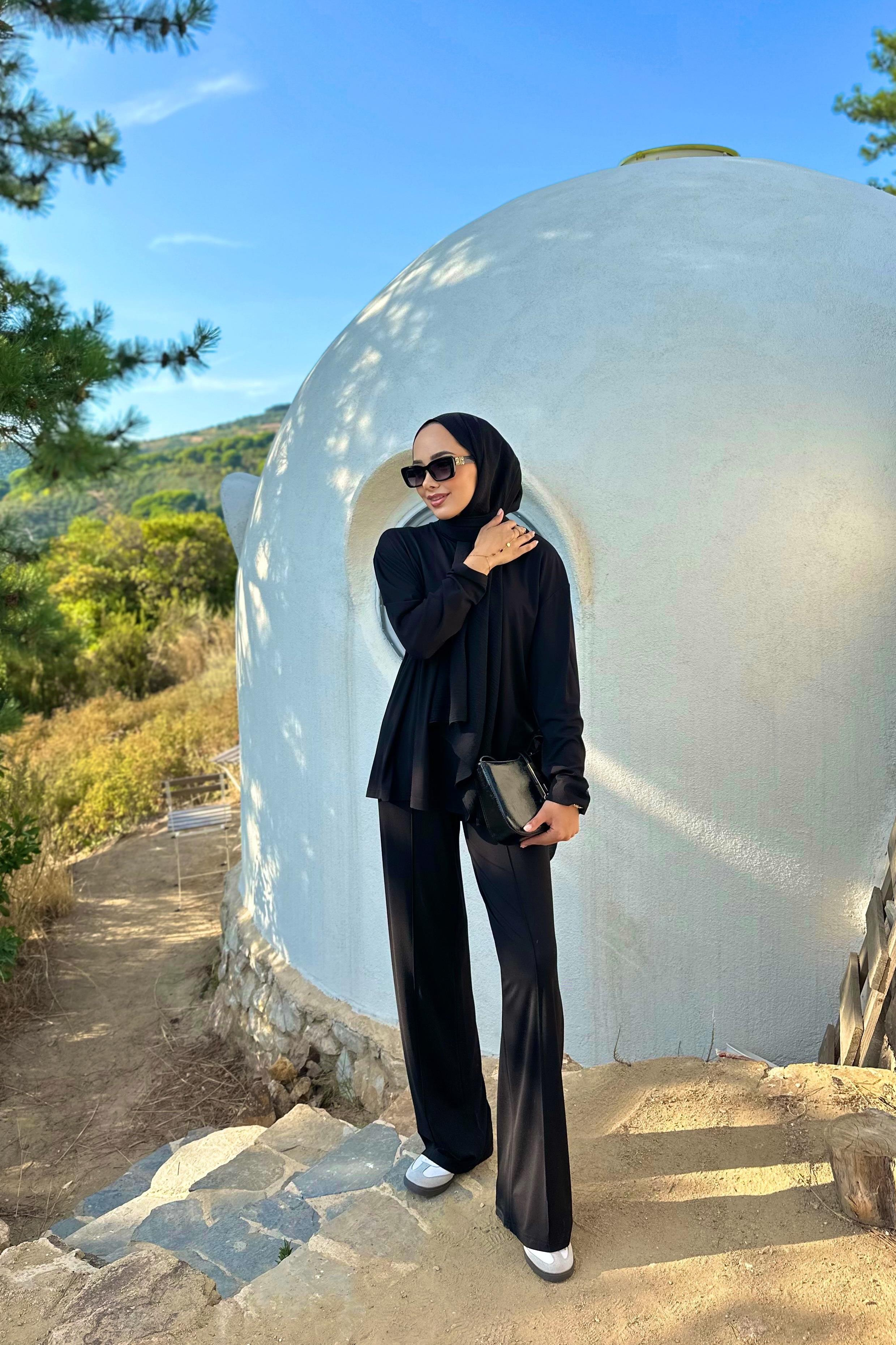 OYSHO PANTOLONLU TAKIM - SİYAH 