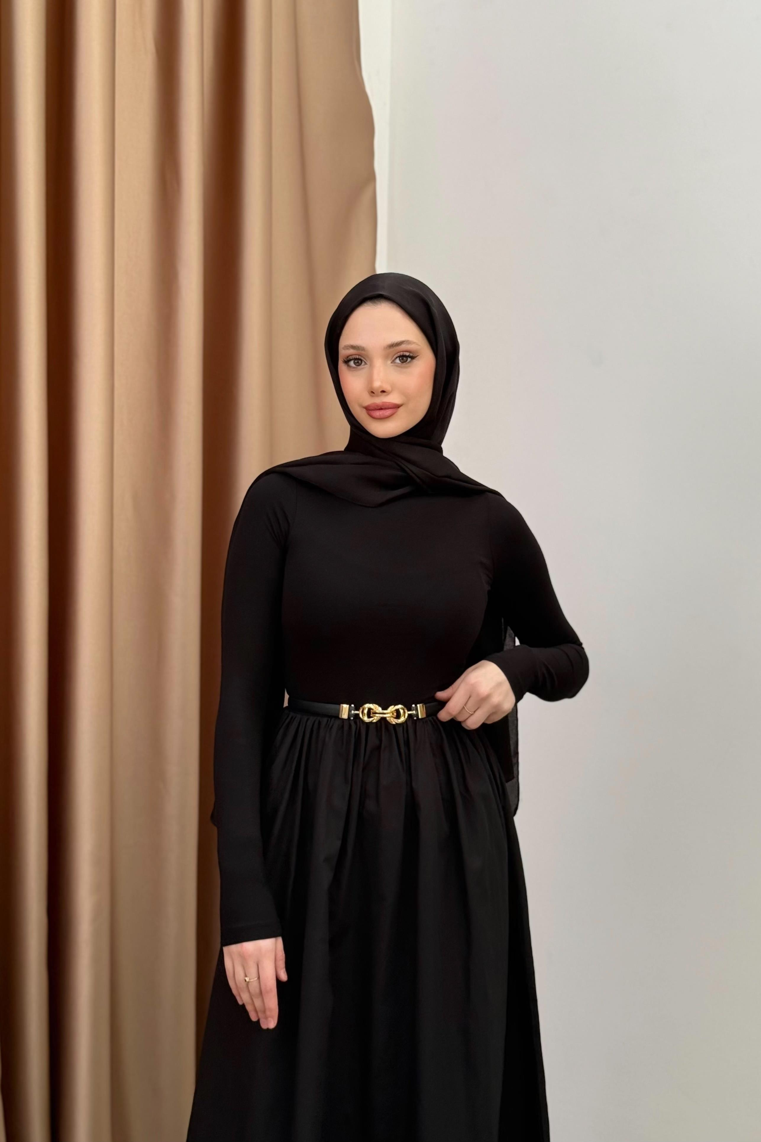 Paraşüt Elbise - Siyah
