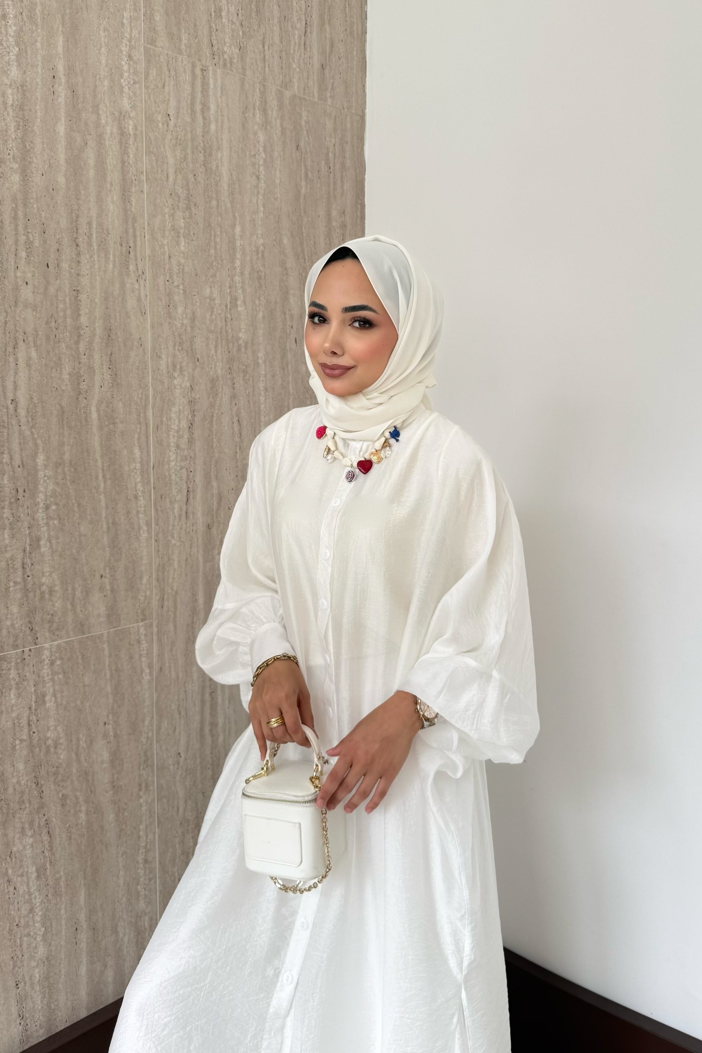 Perla Pantolonlu Takım - Beyaz