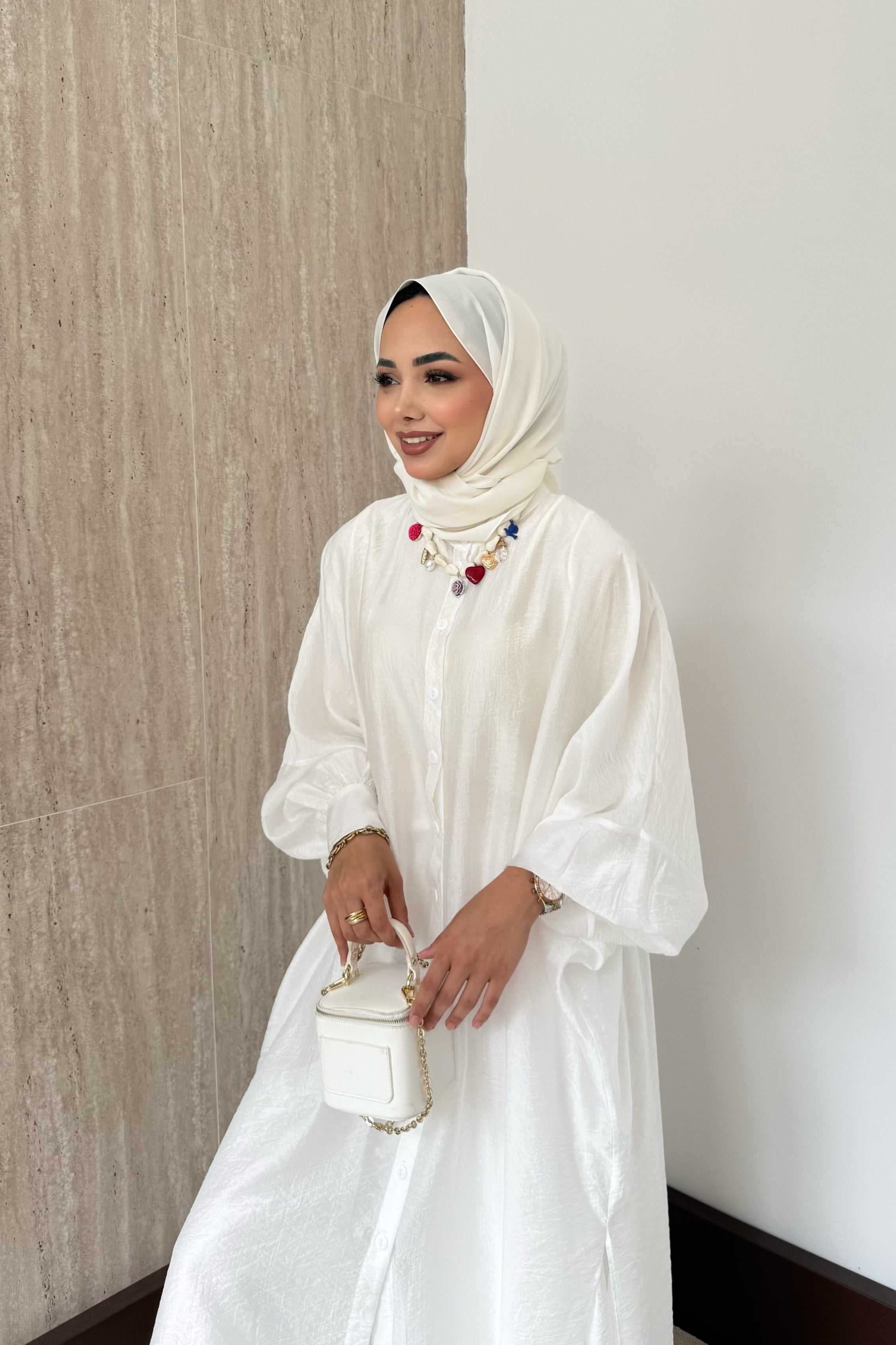 Perla Pantolonlu Takım - Beyaz
