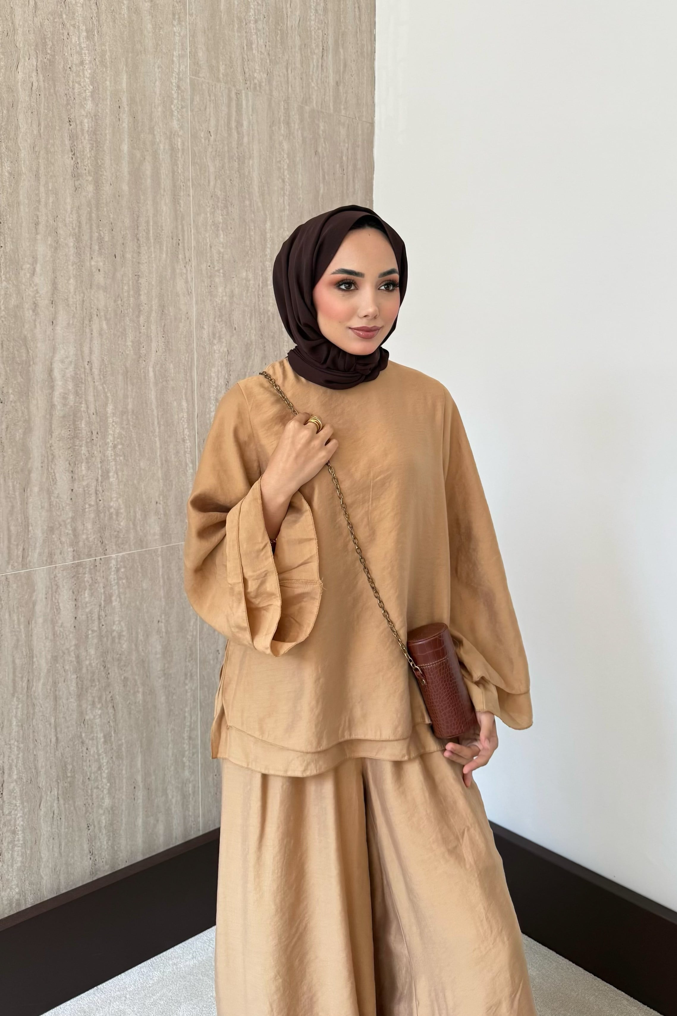 Stella Pantolonlu Takım - Camel