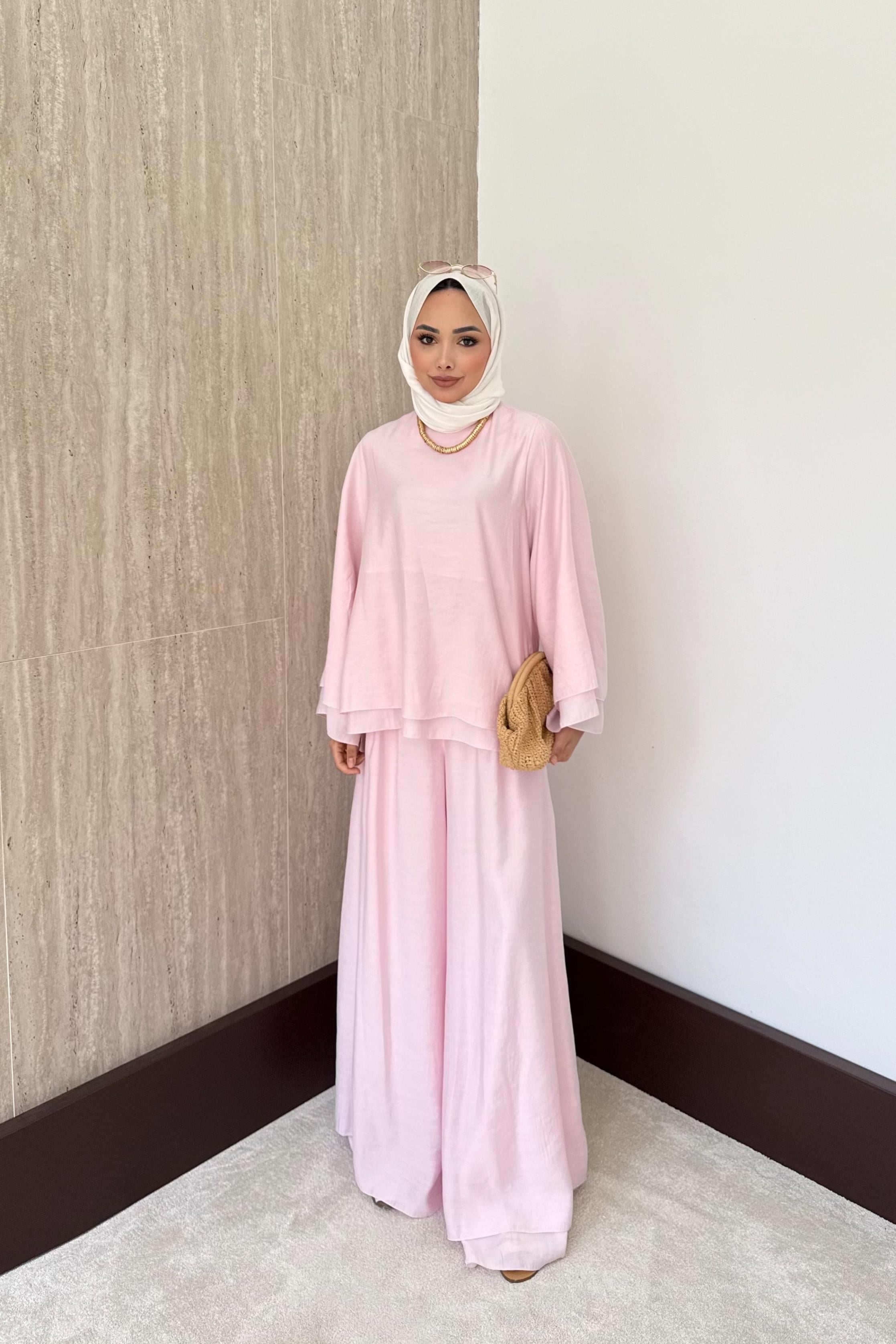 Stella Pantolonlu Takım - Pembe