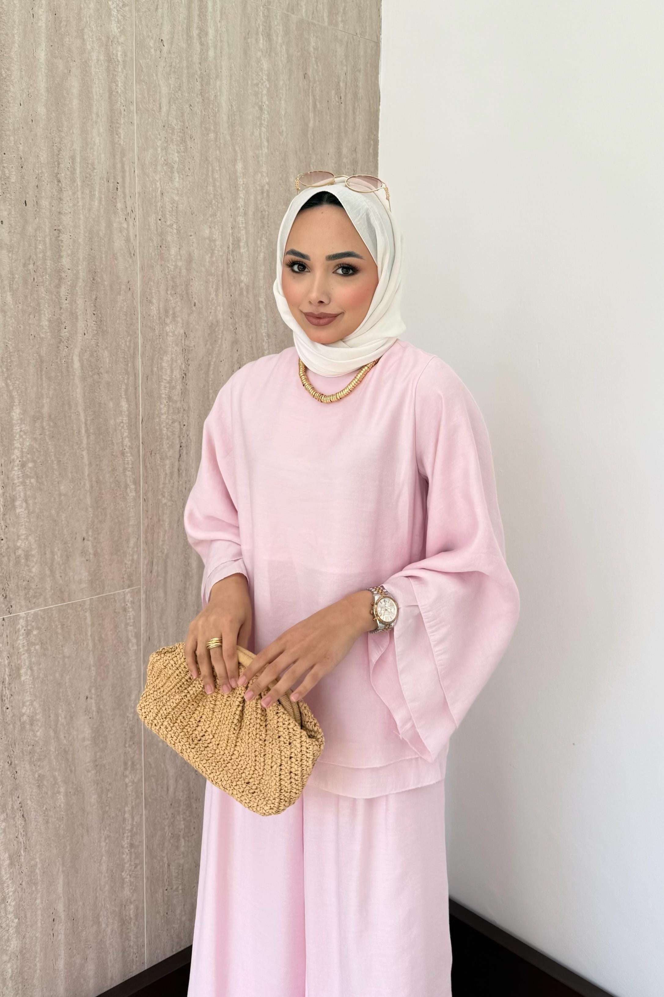 Stella Pantolonlu Takım - Pembe