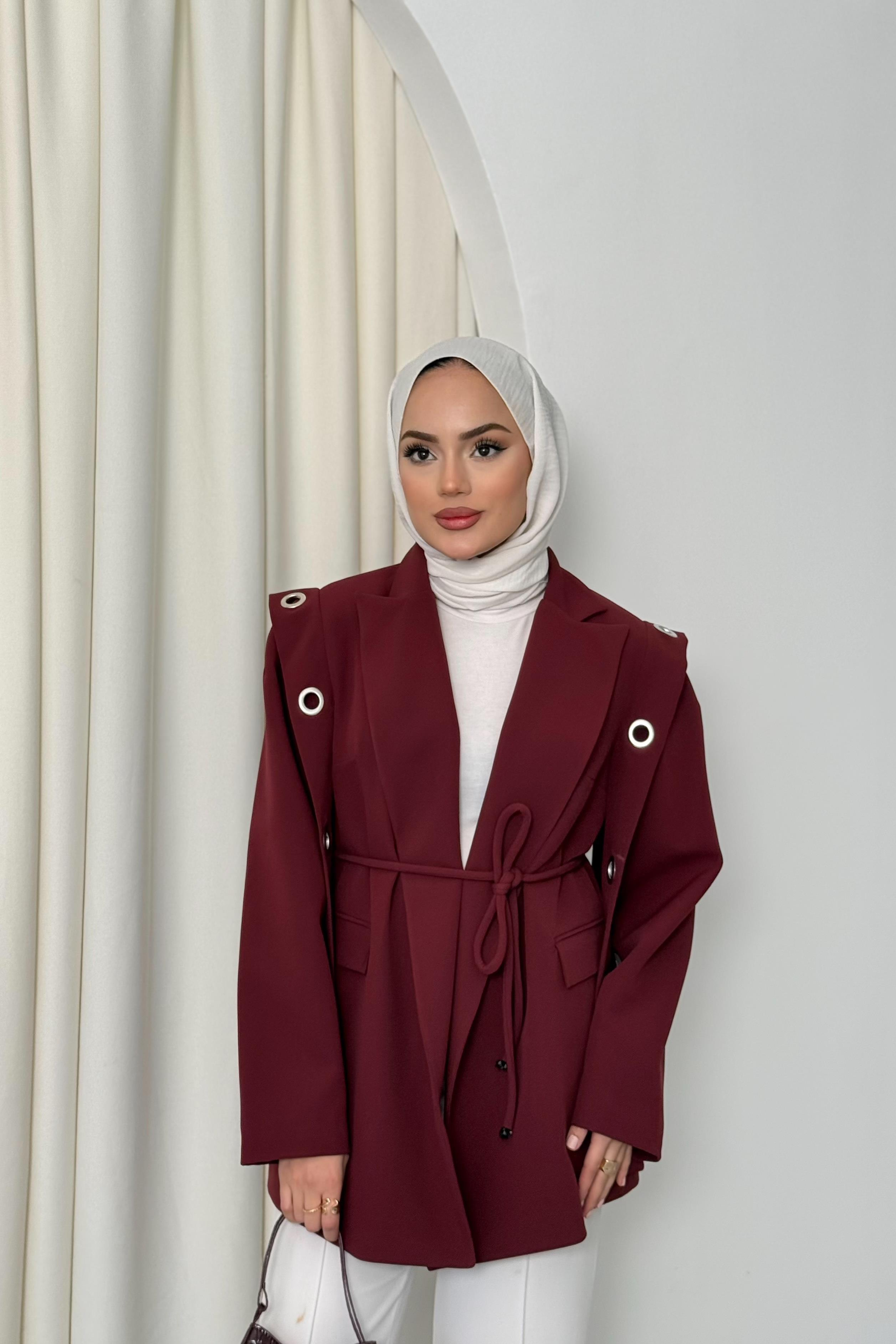 Tasarım Blazer Ceket - Bordo