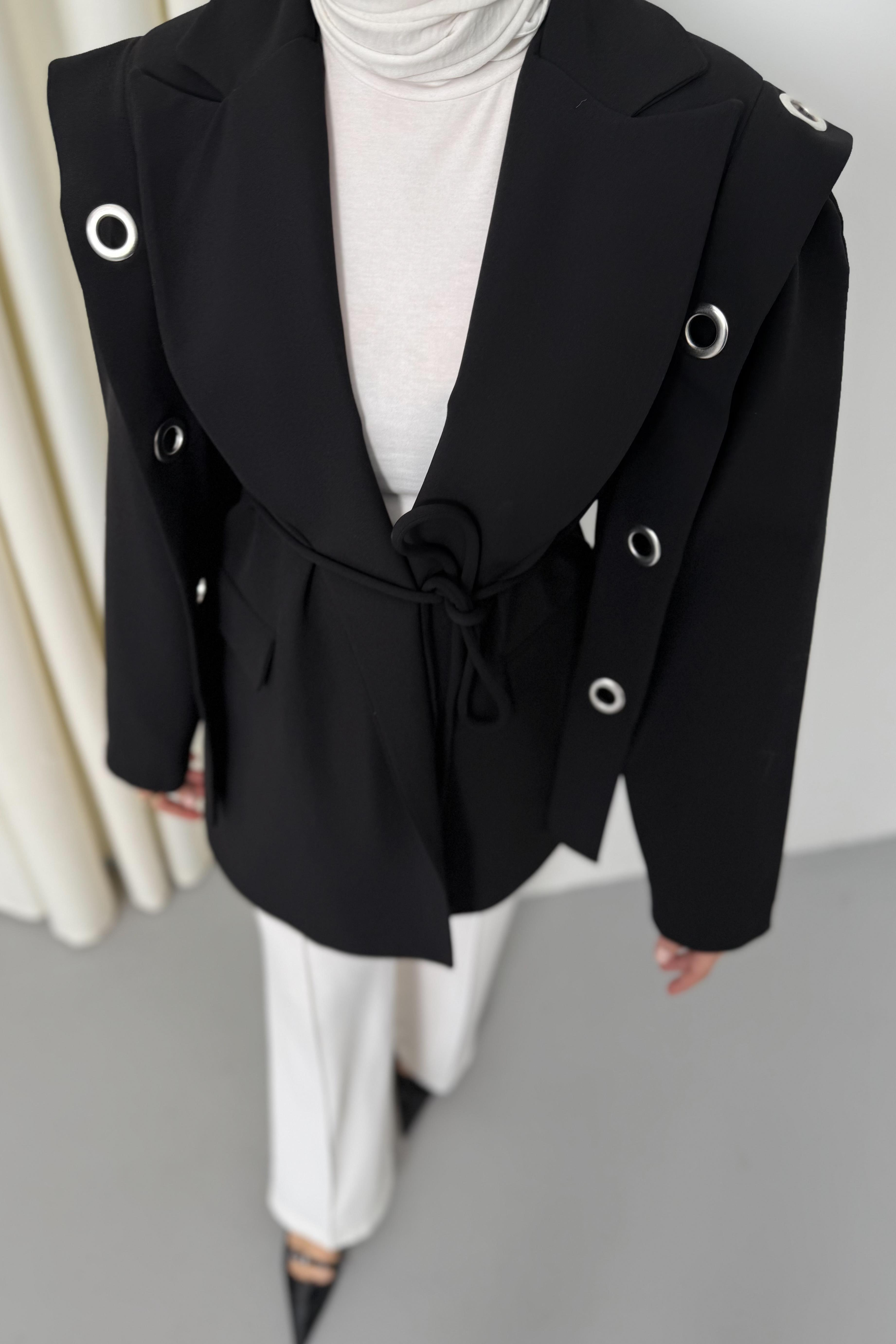 Tasarım Blazer Ceket - Siyah