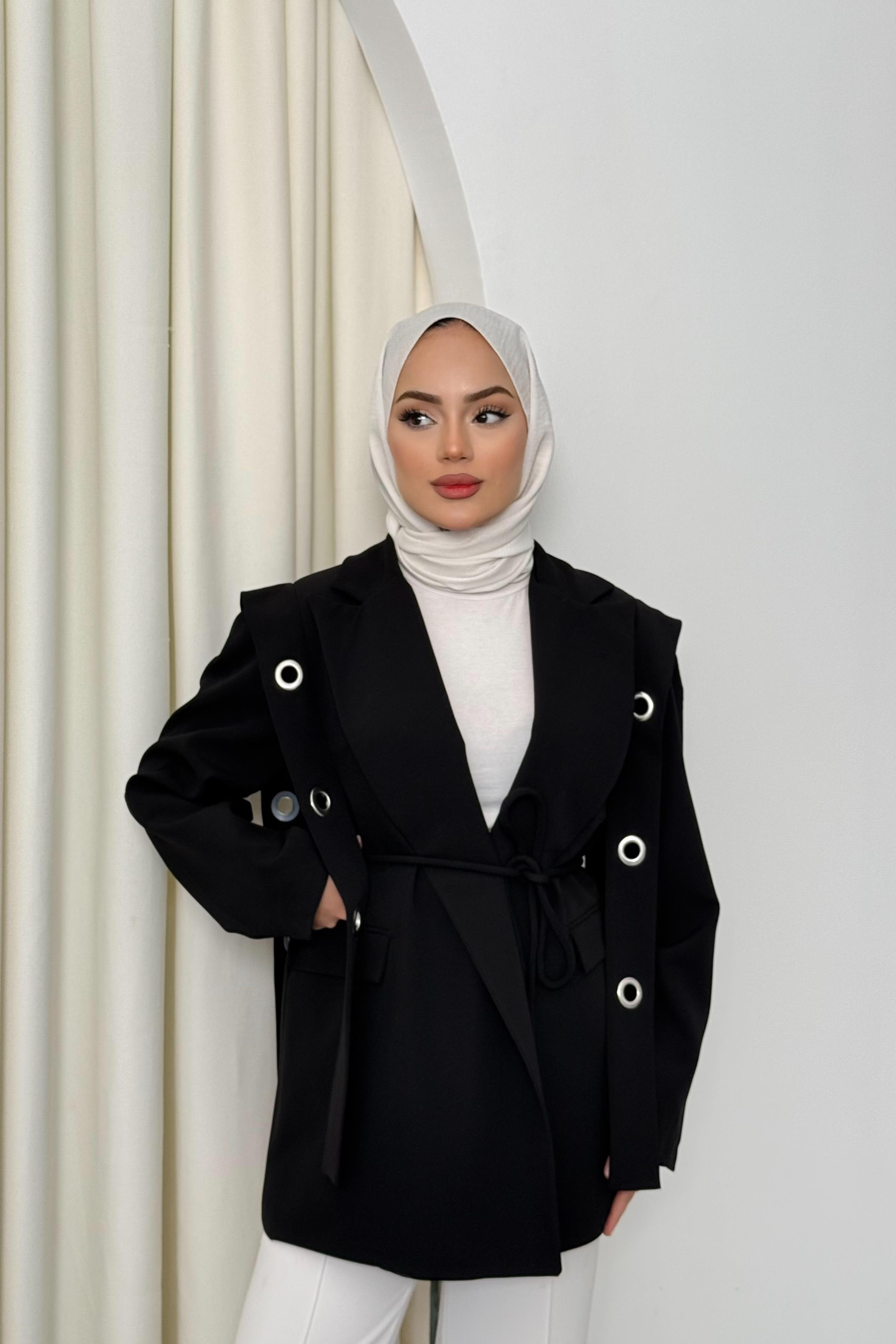 Tasarım Blazer Ceket - Siyah