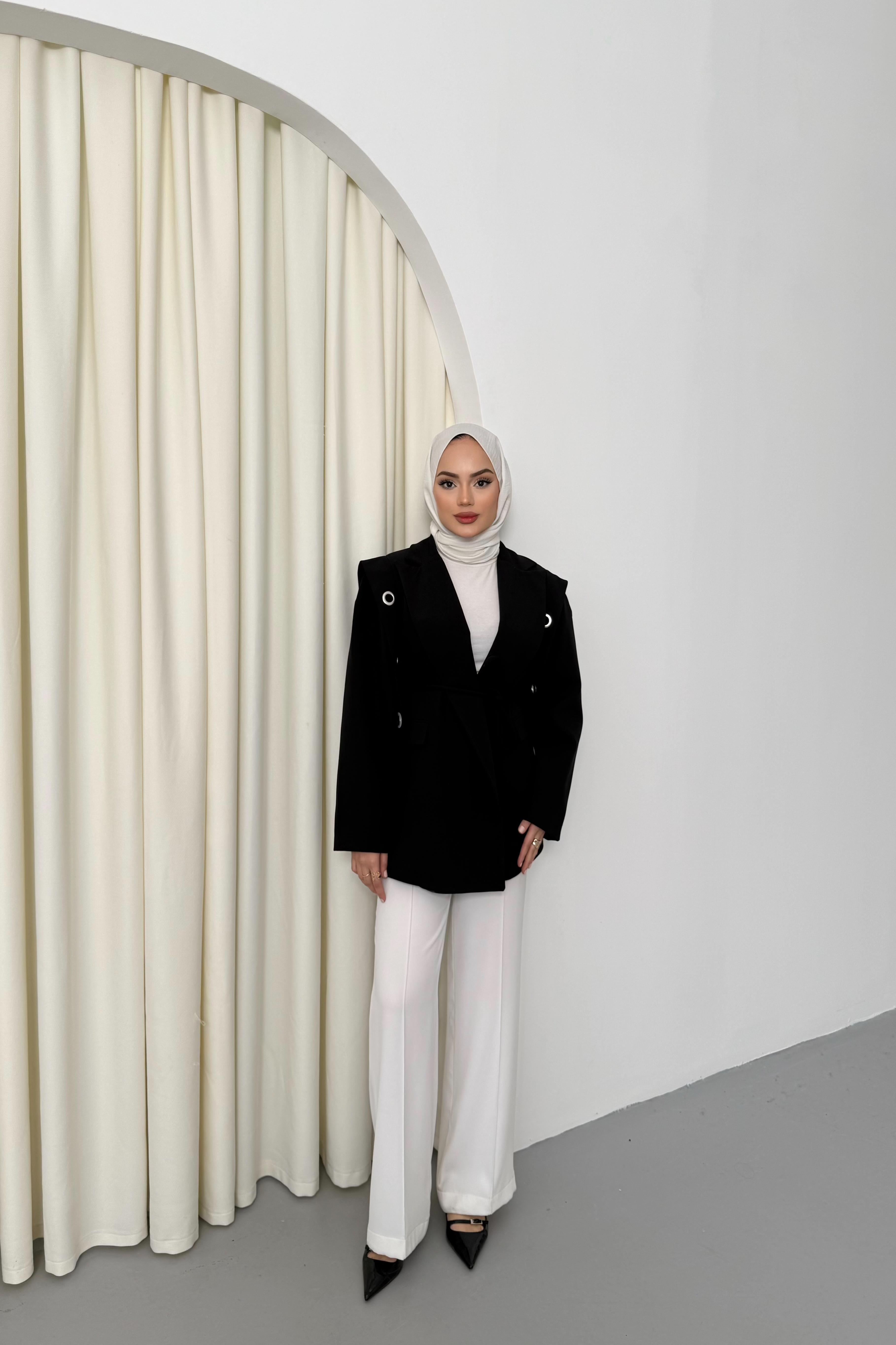 Tasarım Blazer Ceket - Siyah
