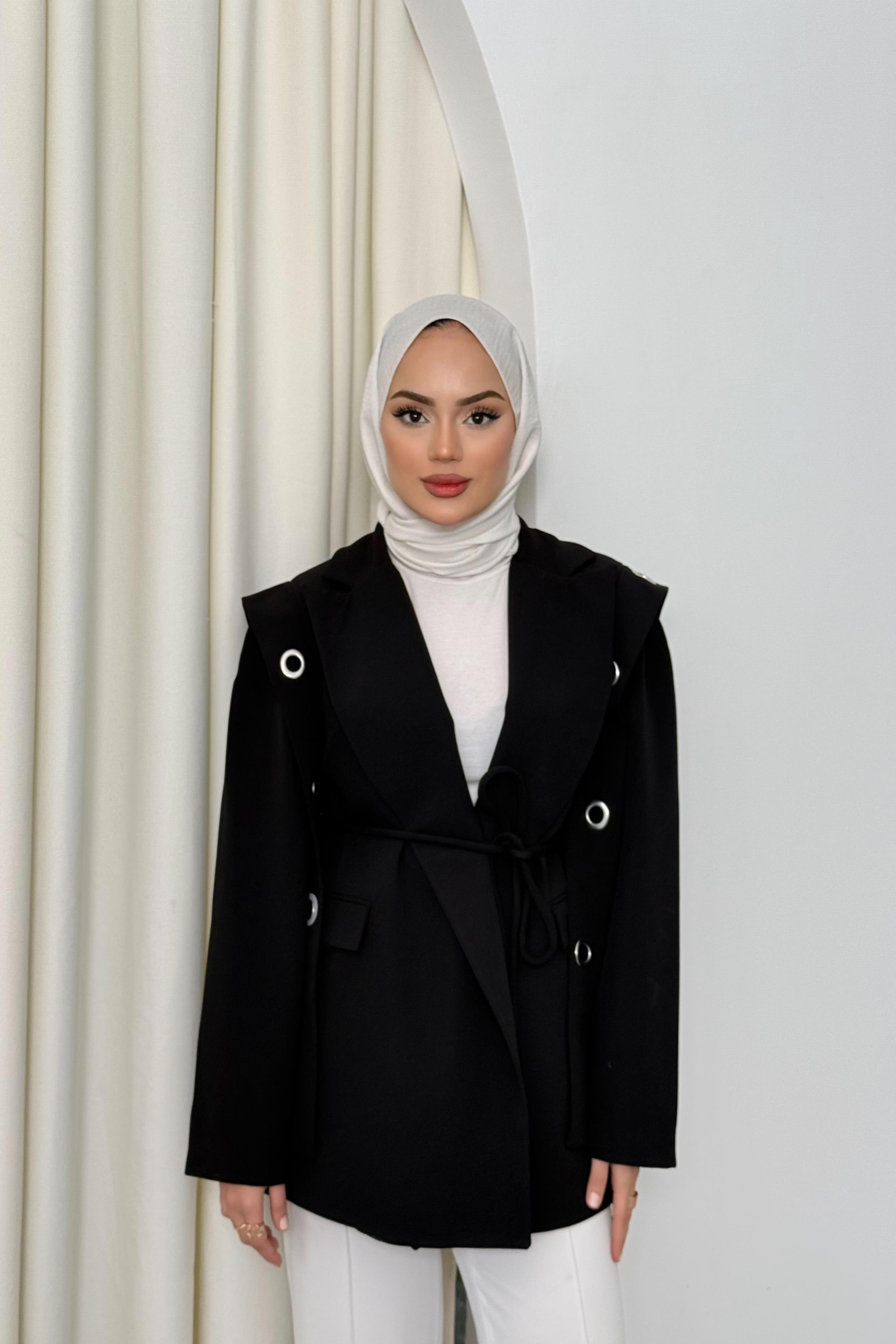 Tasarım Blazer Ceket - Siyah