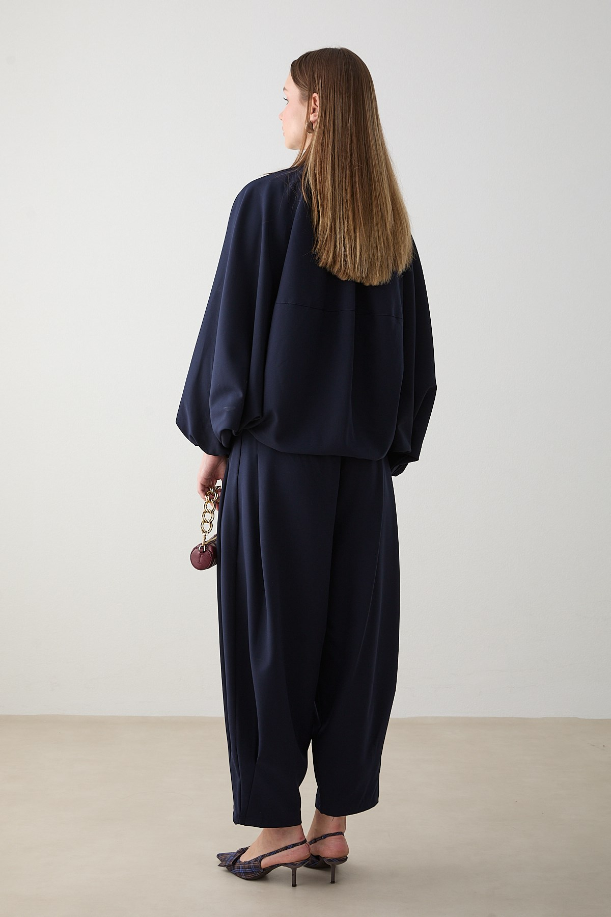 Yarasa Kol Oversize Takım - Lacivert
