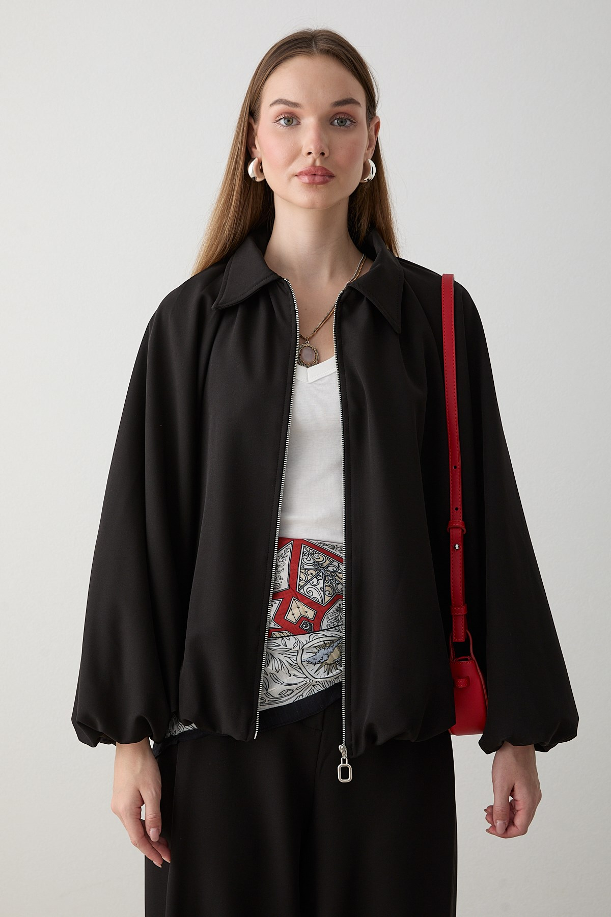 Yarasa Kol Oversize Takım - Siyah
