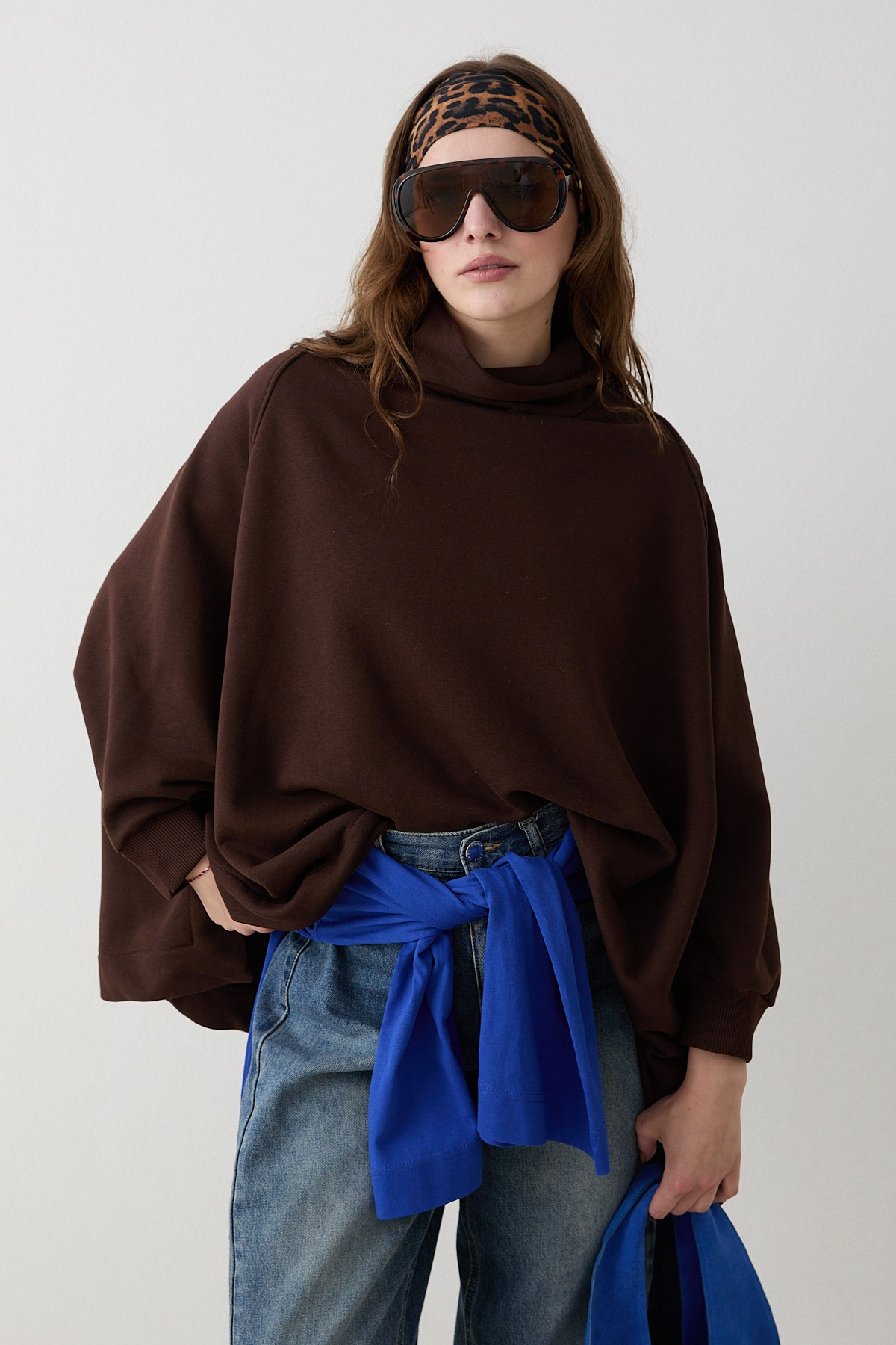 Yarasa Kol Sweatshirt - Kahve