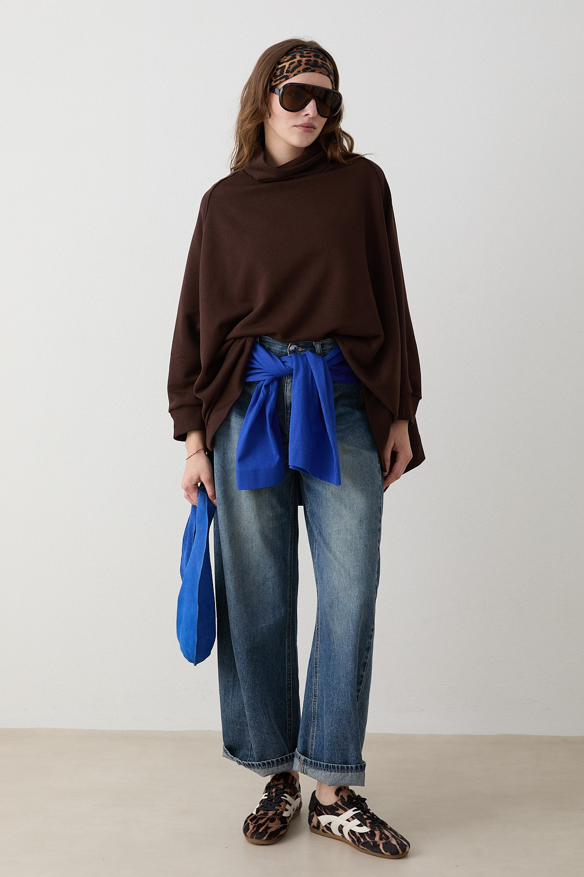 Yarasa Kol Sweatshirt - Kahve