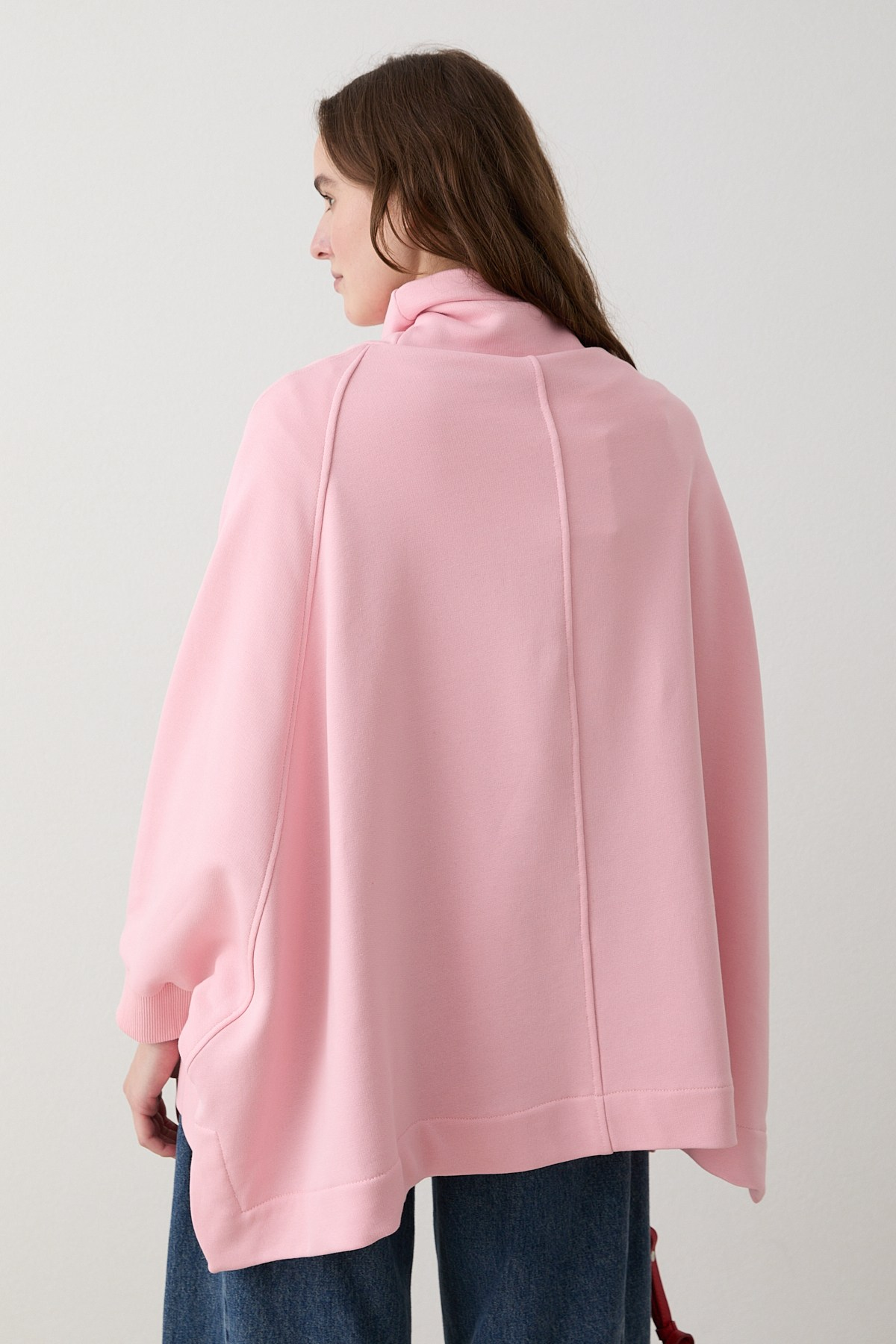 Yarasa Kol Sweatshirt - Pudra