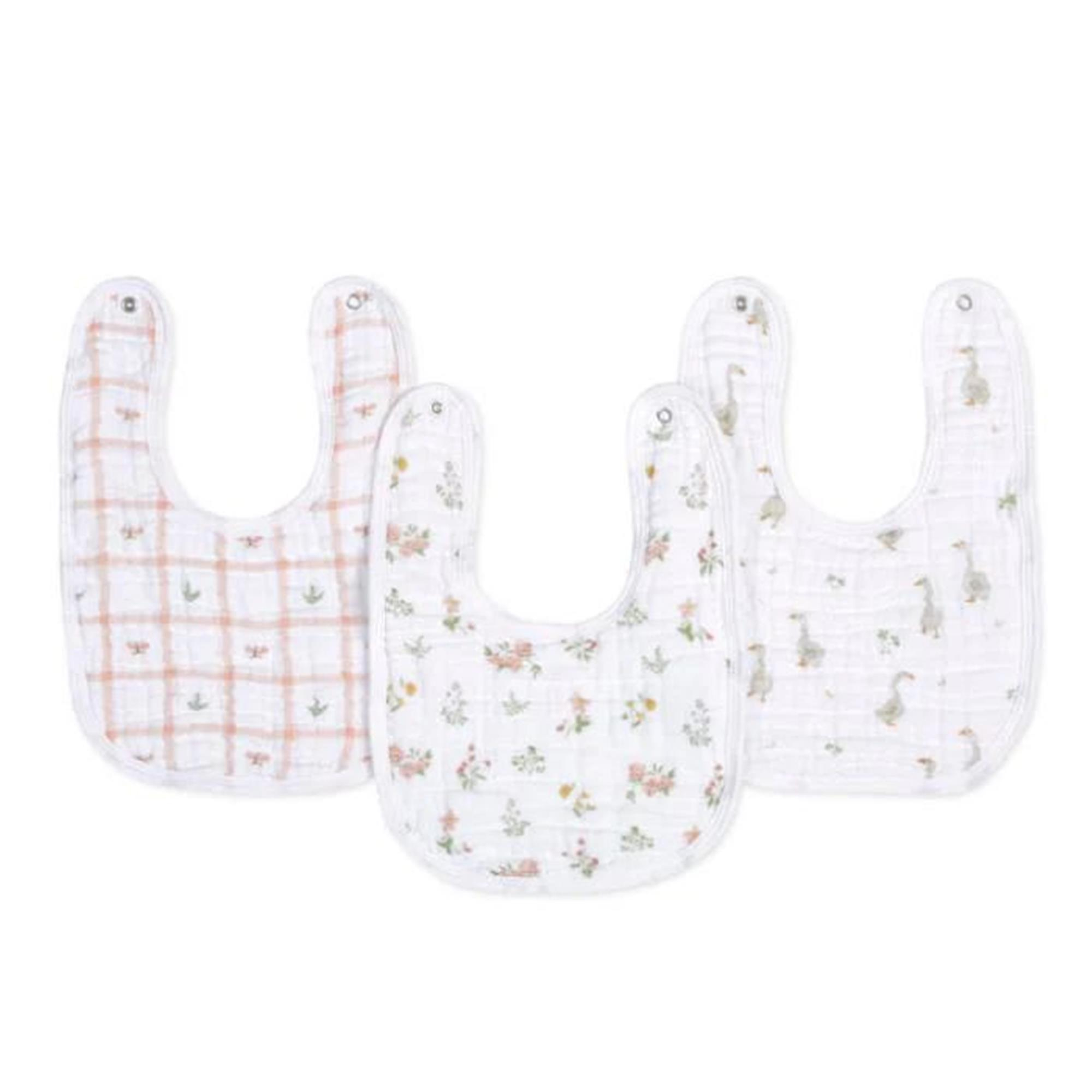 Aden & Anais - Country Floral 3'lü Önlük Set