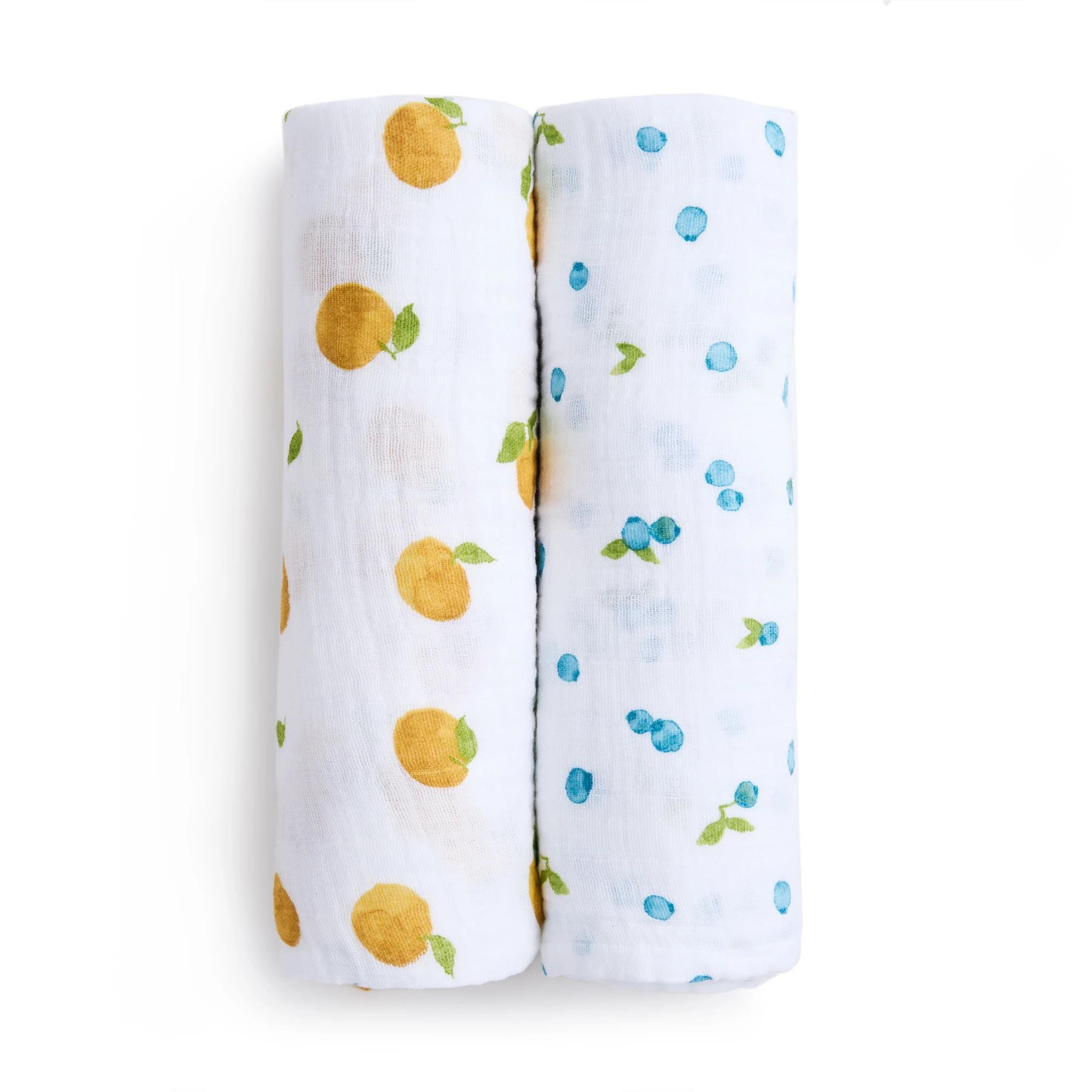 Aden & Anais - Fresh Fruit 2'li Organik Pamuklu Müslin Set