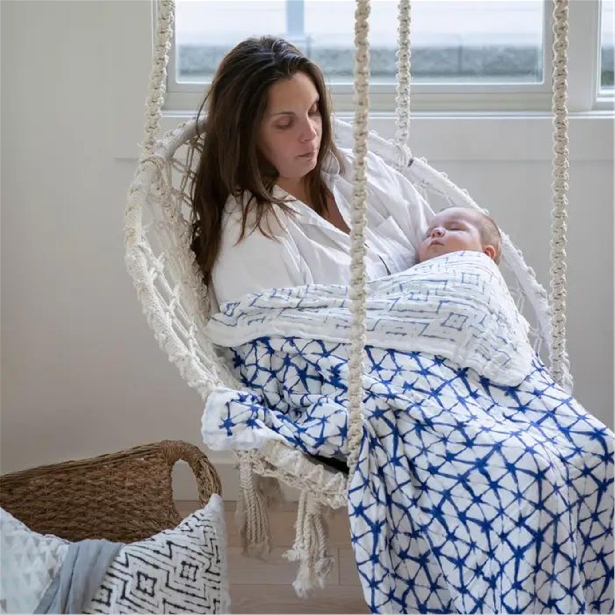 Aden & Anais - Indigo Shibori Dream Battaniye