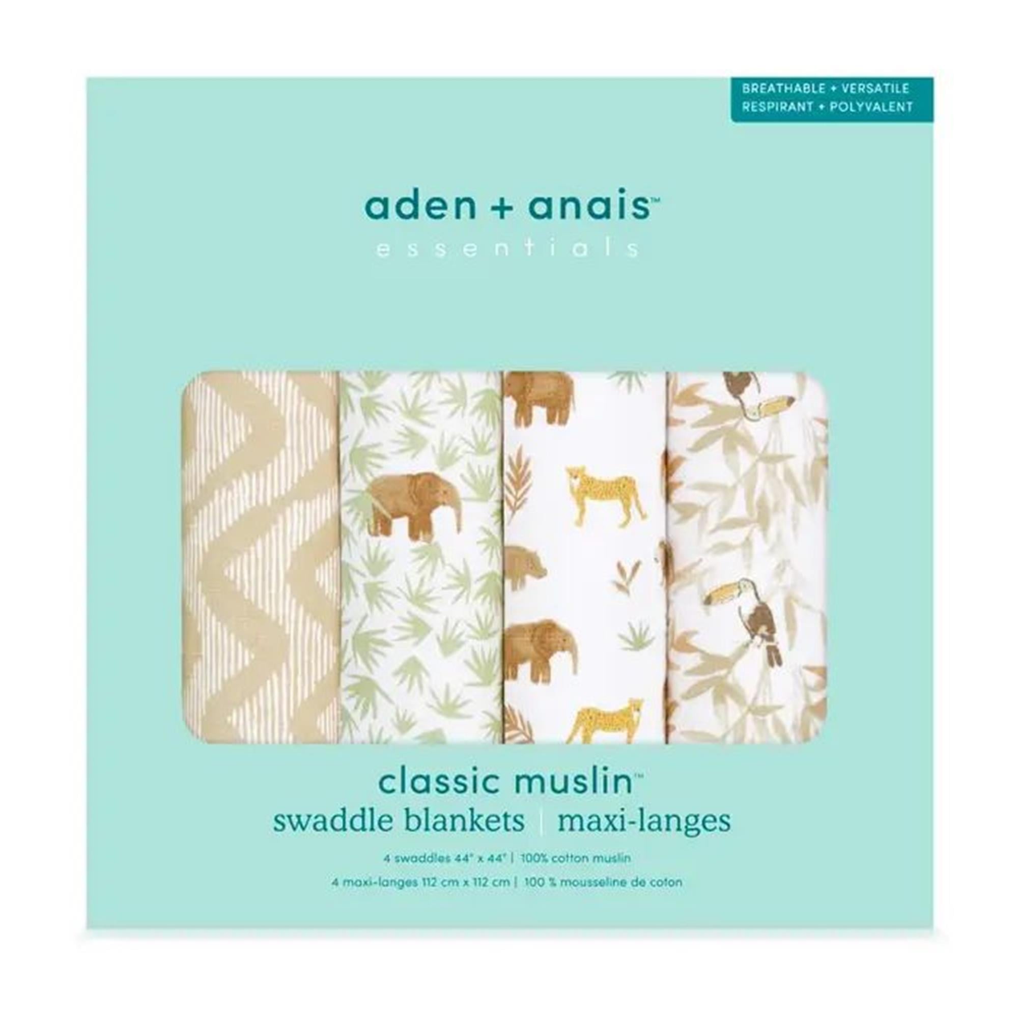 Aden & Anais - Tanzania Pamuklu Kundak Örtüsü 4'lü Set