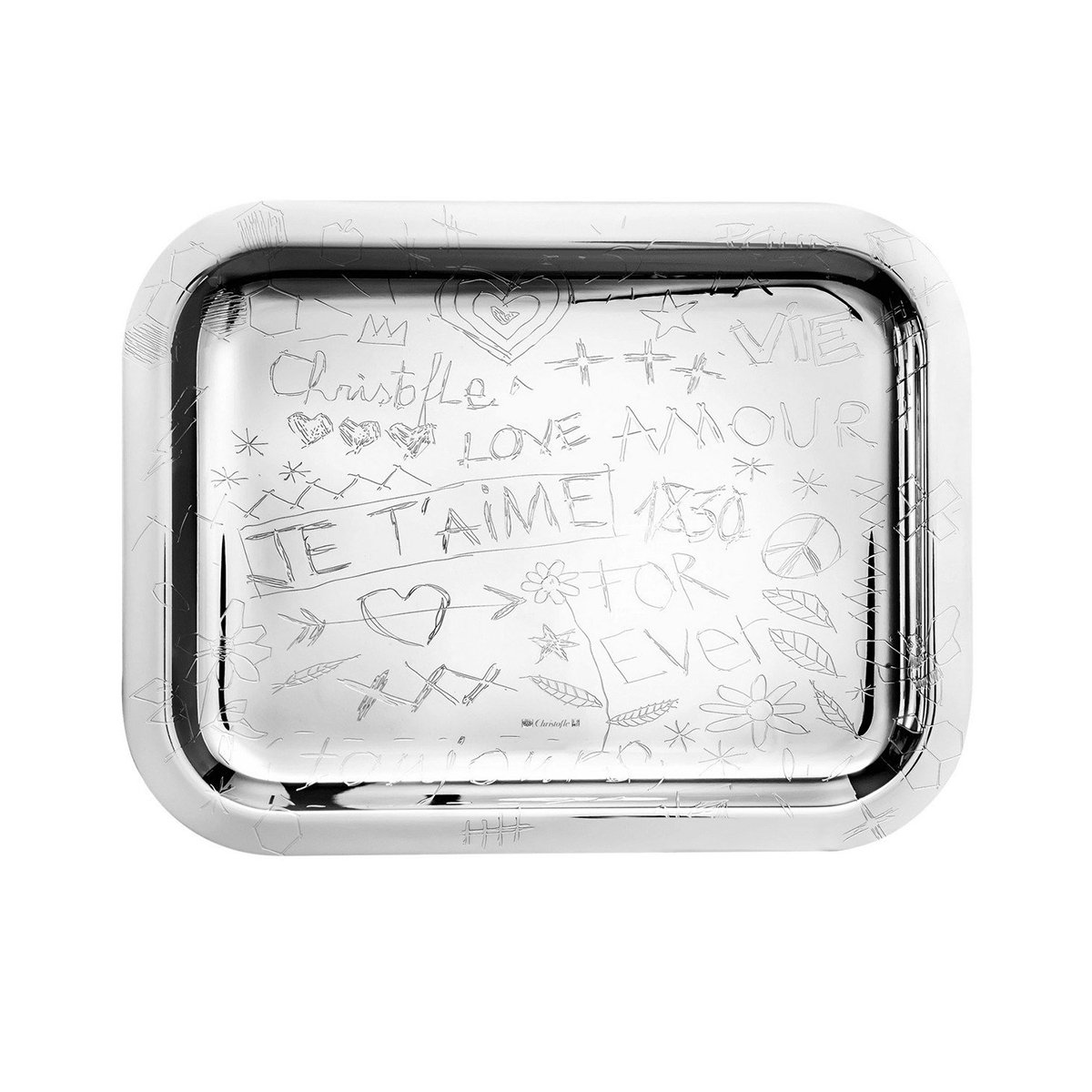 Christofle - Graffiti tray 26x20 cm
