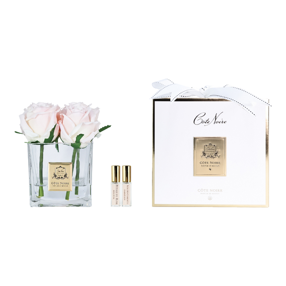 Cote Noire - 4 Güllü Pembe Şeffaf Kokulu Çiçek