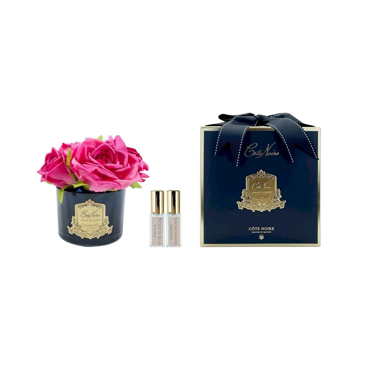 Cote Noire - 5 Güllü Fuşya Siyah Vazolu Koku