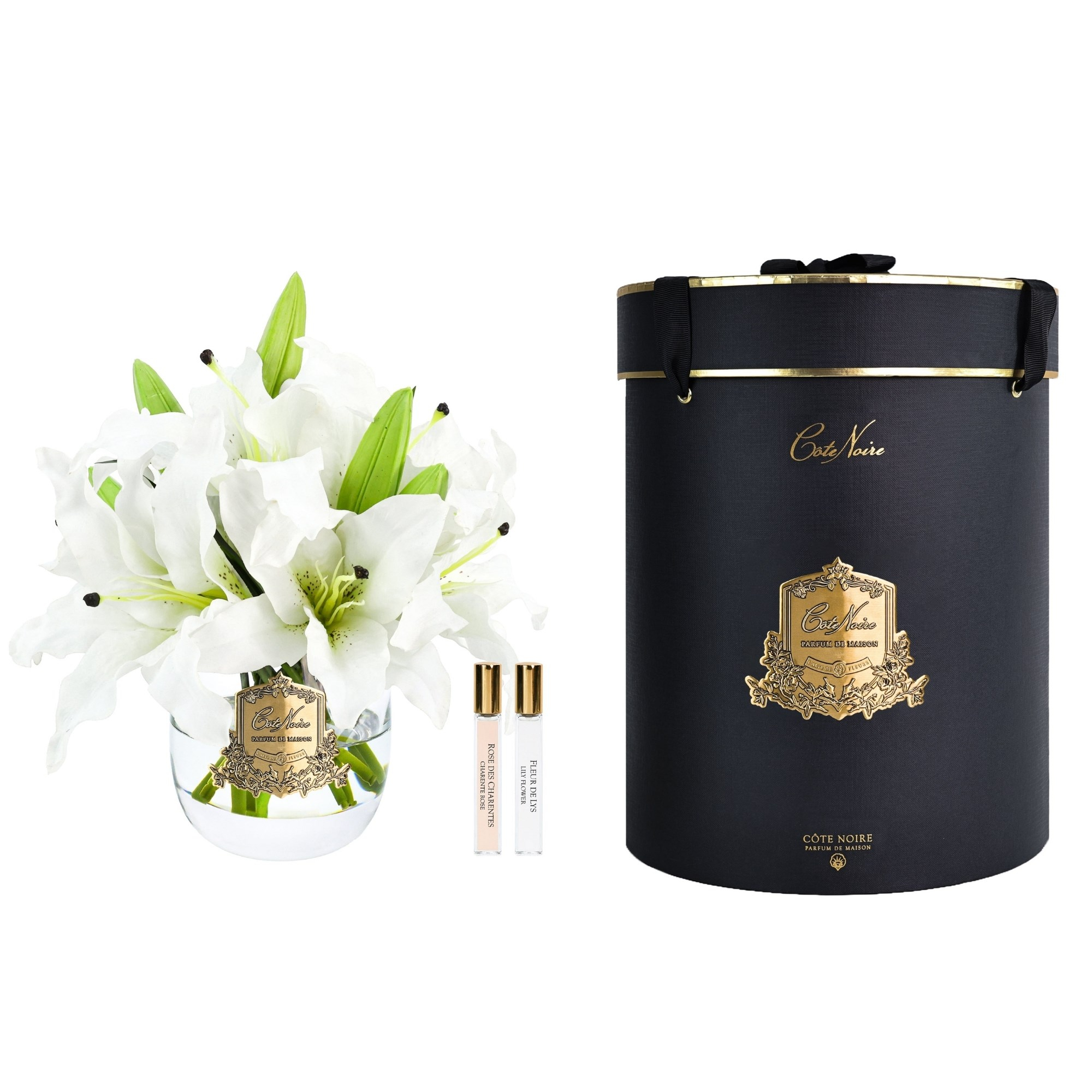 Cote Noire - Beyaz & Gold Lilyum Kokulu Çiçek