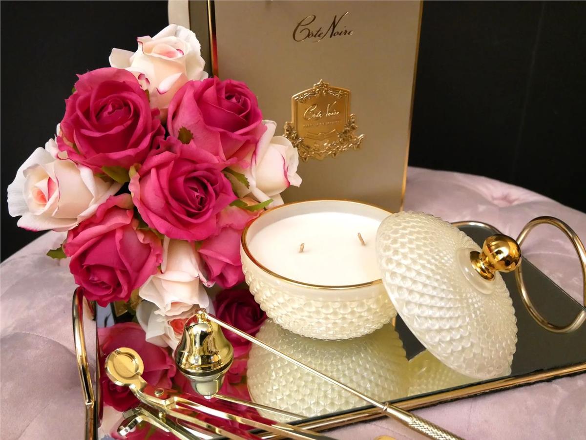 Cote Noire - Krem & Gold  Round Art Deco Mum