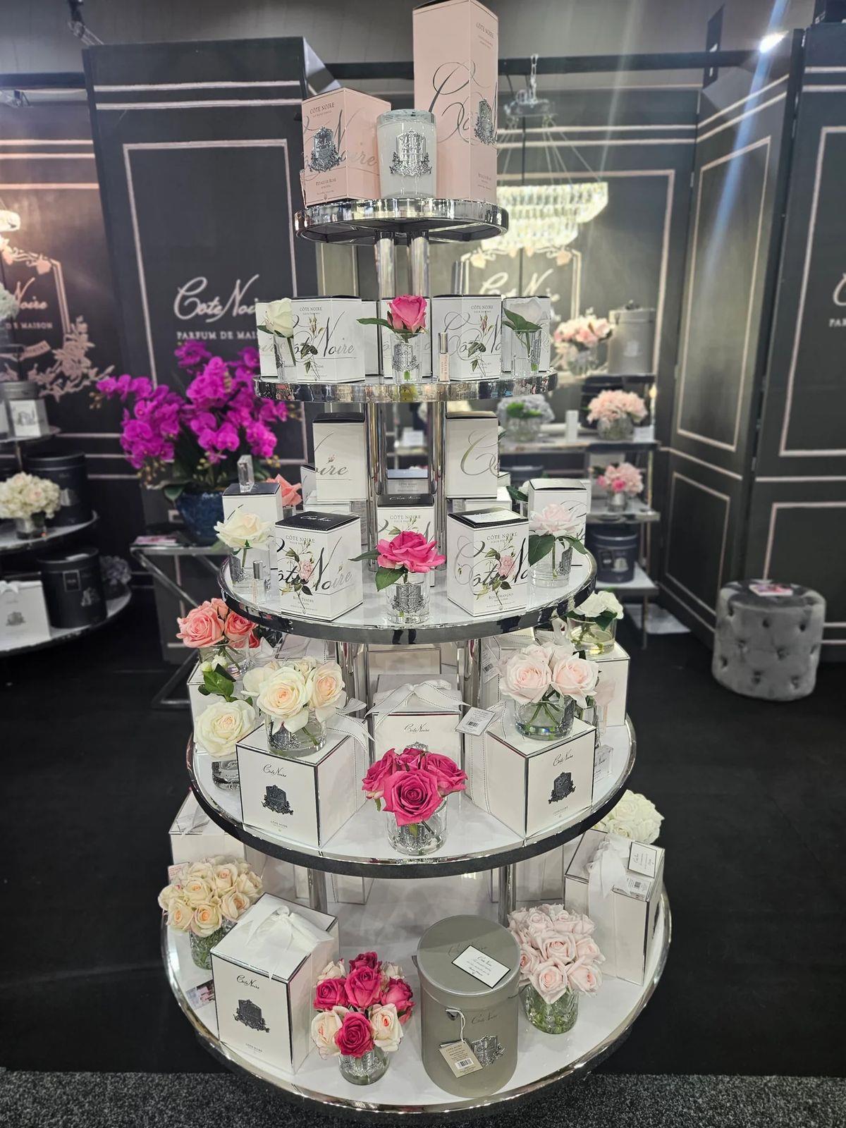 Cote Noire - Tek Güllü Gümüş Fuşya Çiçek