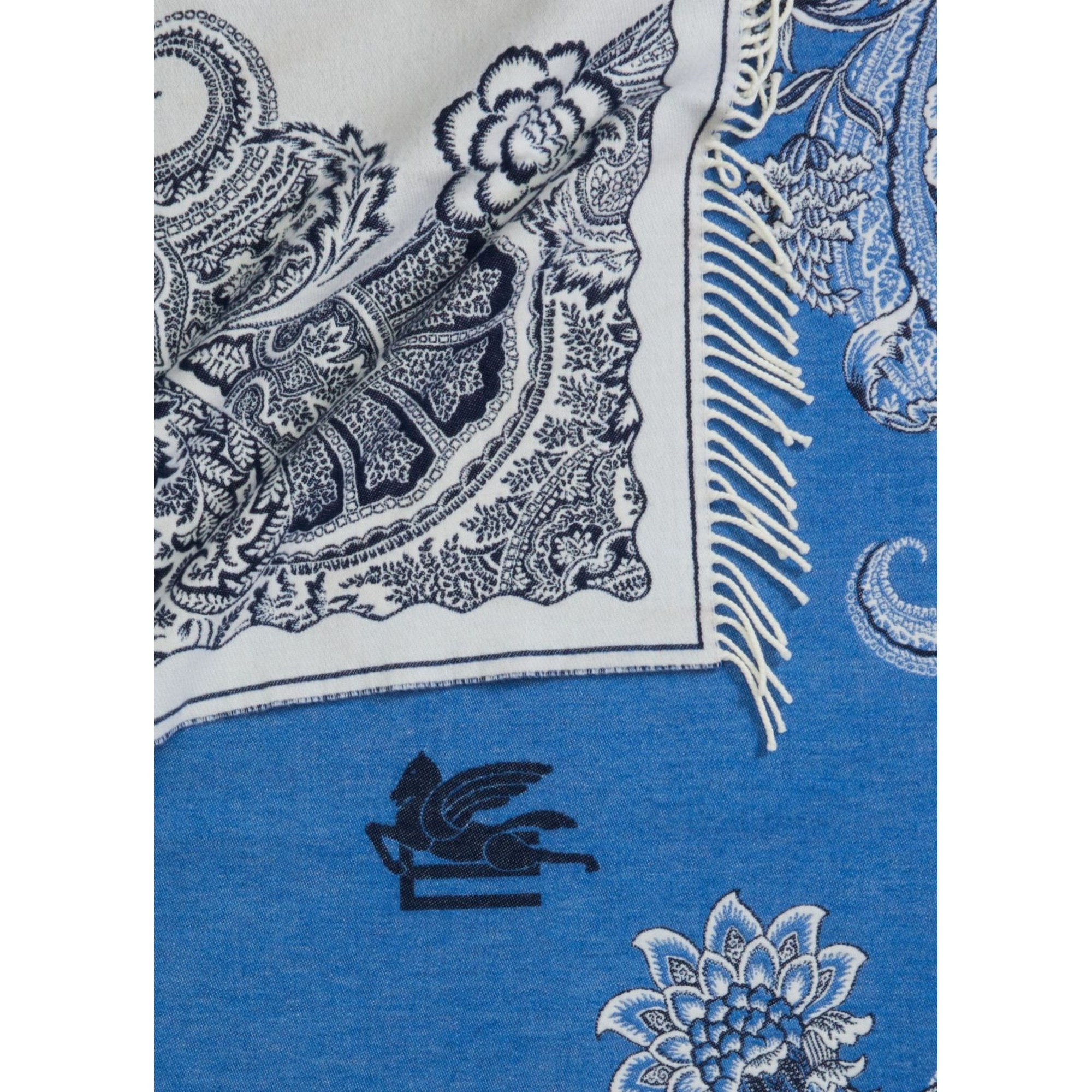 Etro - Bloom Mavi Koltuk Şalı 140x180 
