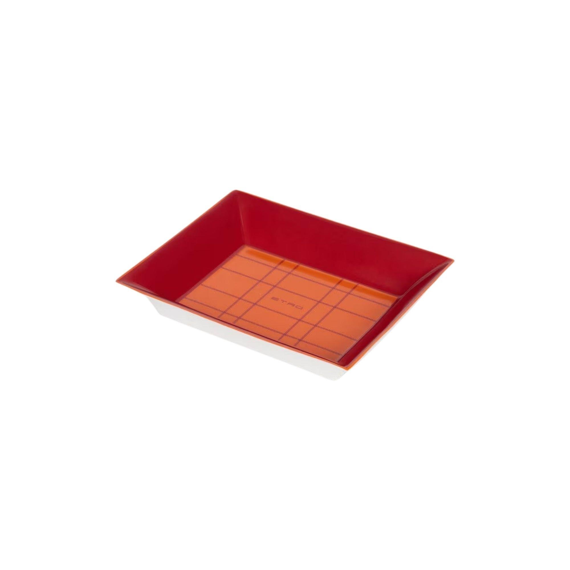 Etro -  Dekoratif Tabak Kırmızı & Turuncu 20x16