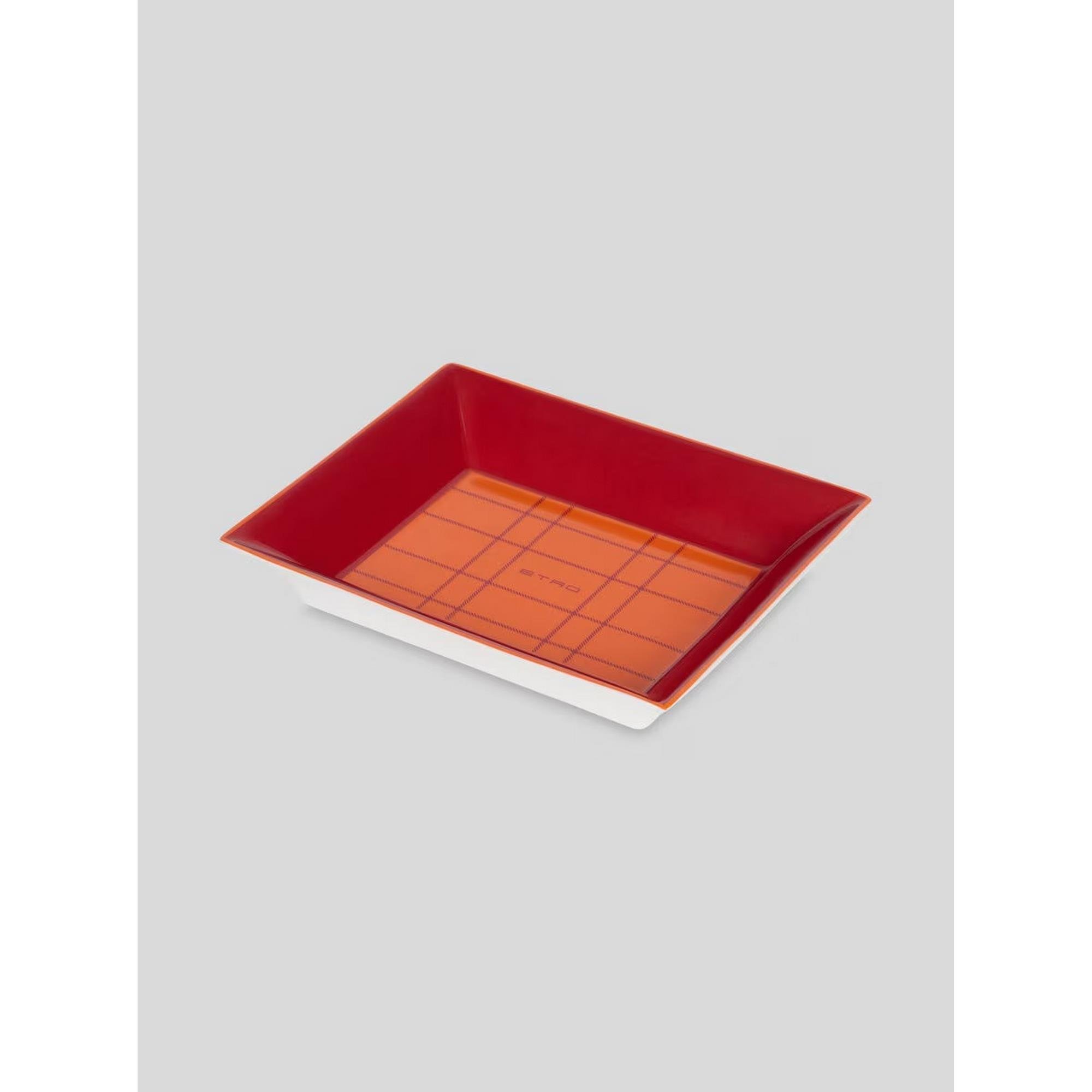 Etro -  Dekoratif Tabak Kırmızı & Turuncu 20x16