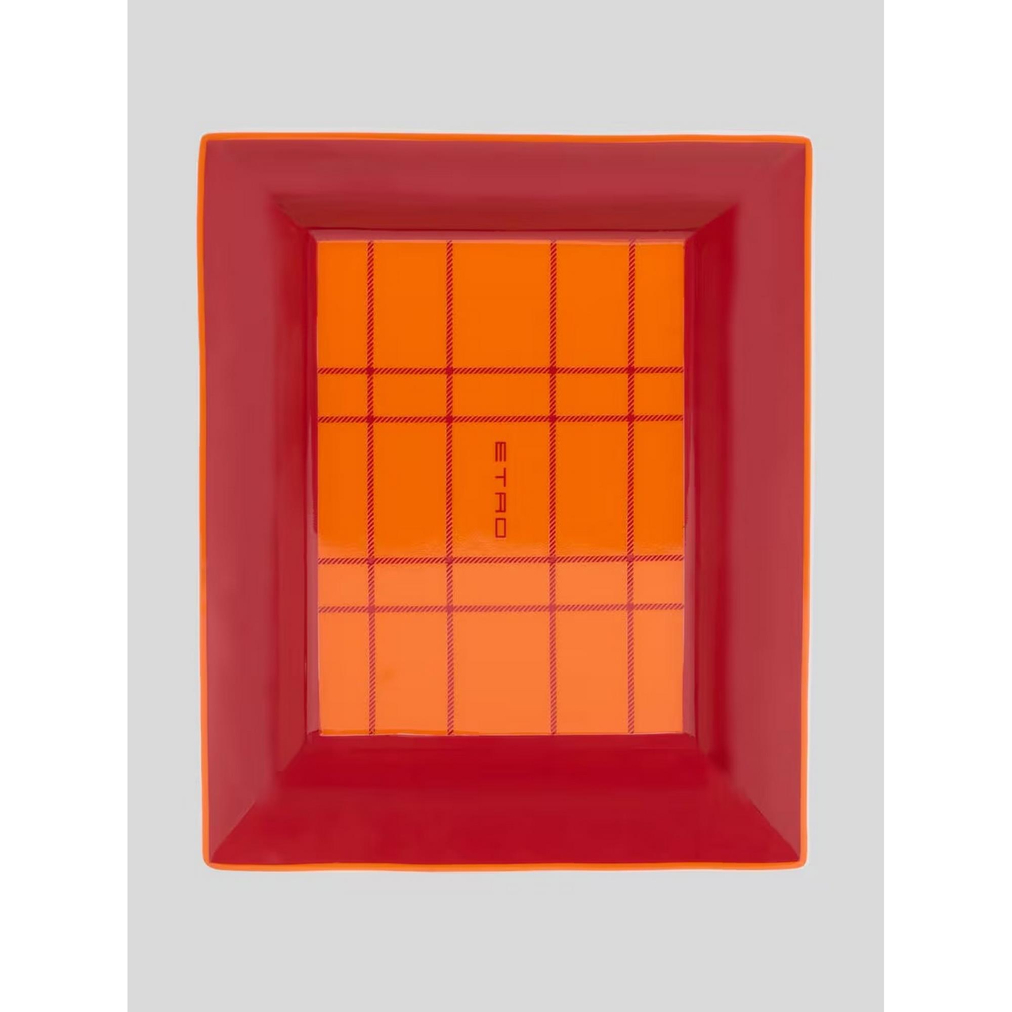 Etro -  Dekoratif Tabak Kırmızı & Turuncu 20x16