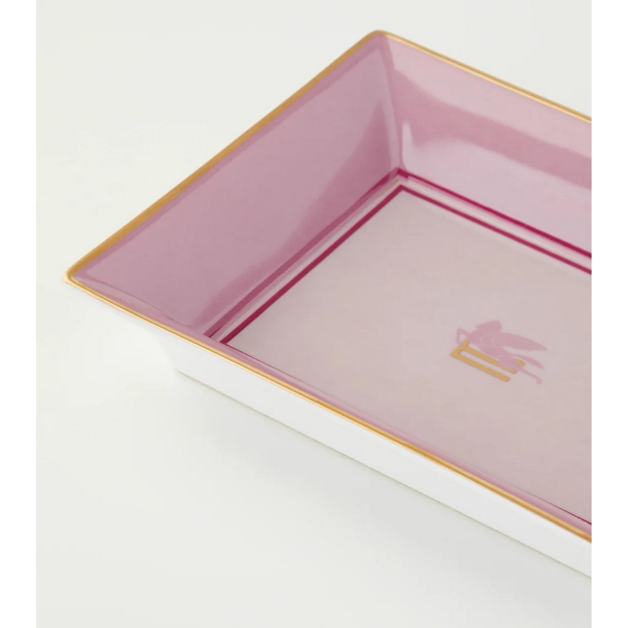 Etro - Dekoratif  Tabak Pembe 20x16