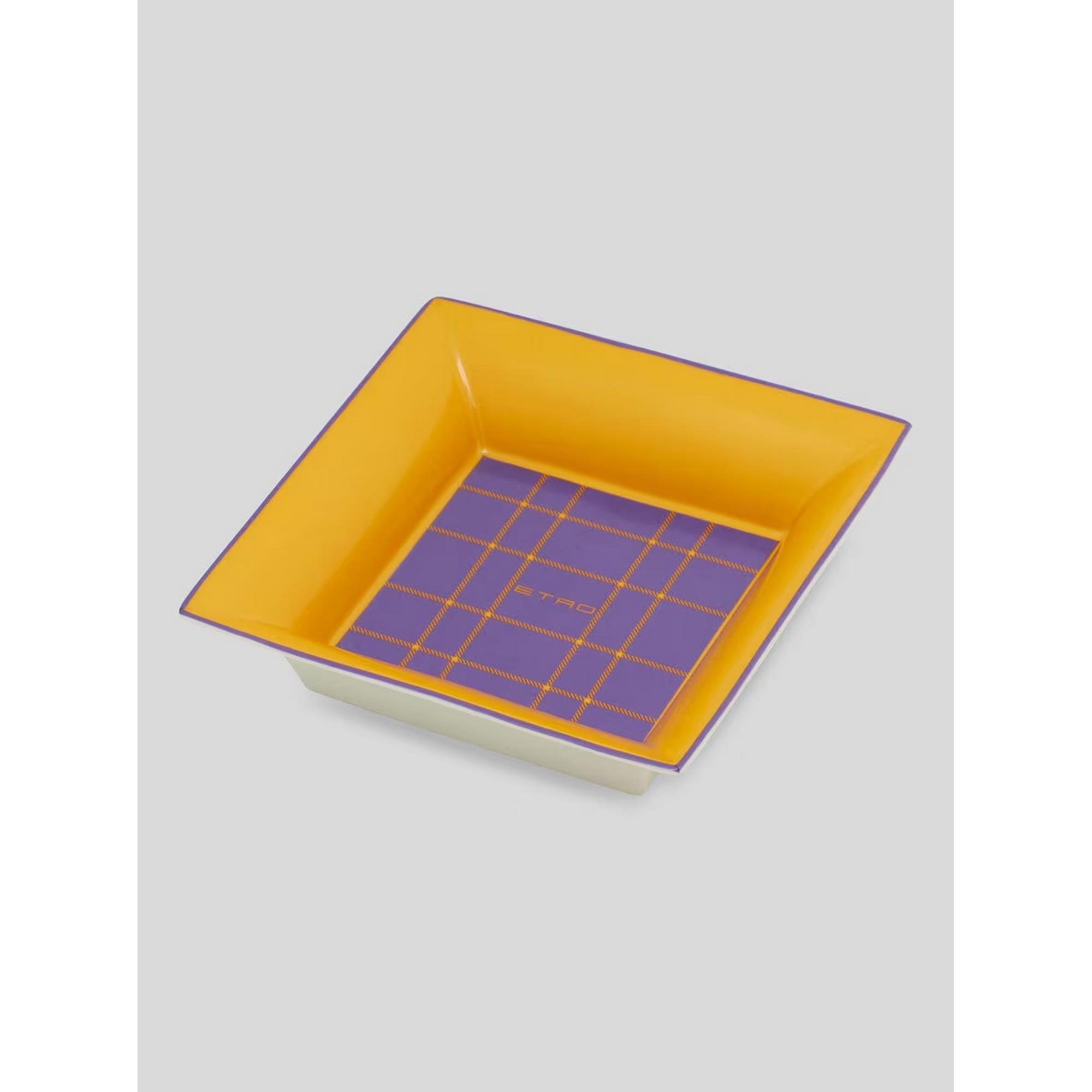 Etro - Dekoratif Tabak  Sarı & Mor 16x16