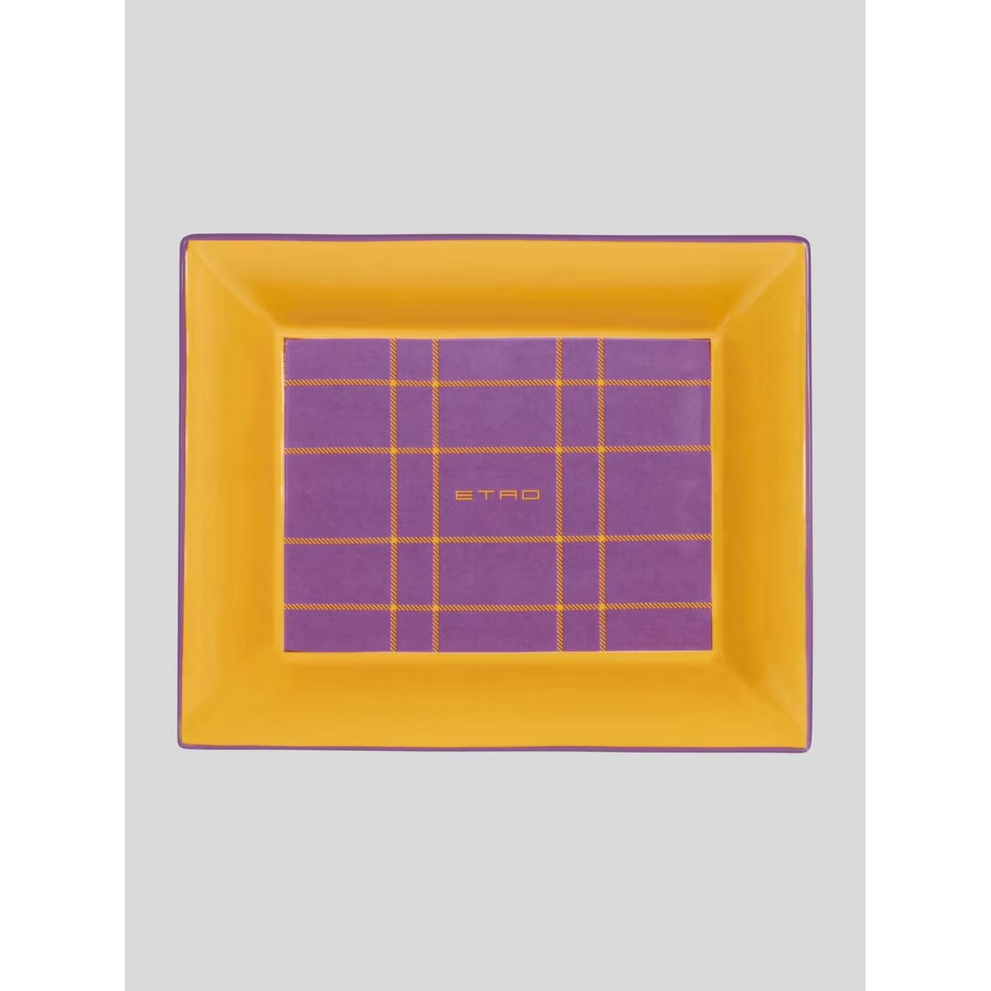 Etro - Dekoratif  Tabak Sarı & Mor 20x16