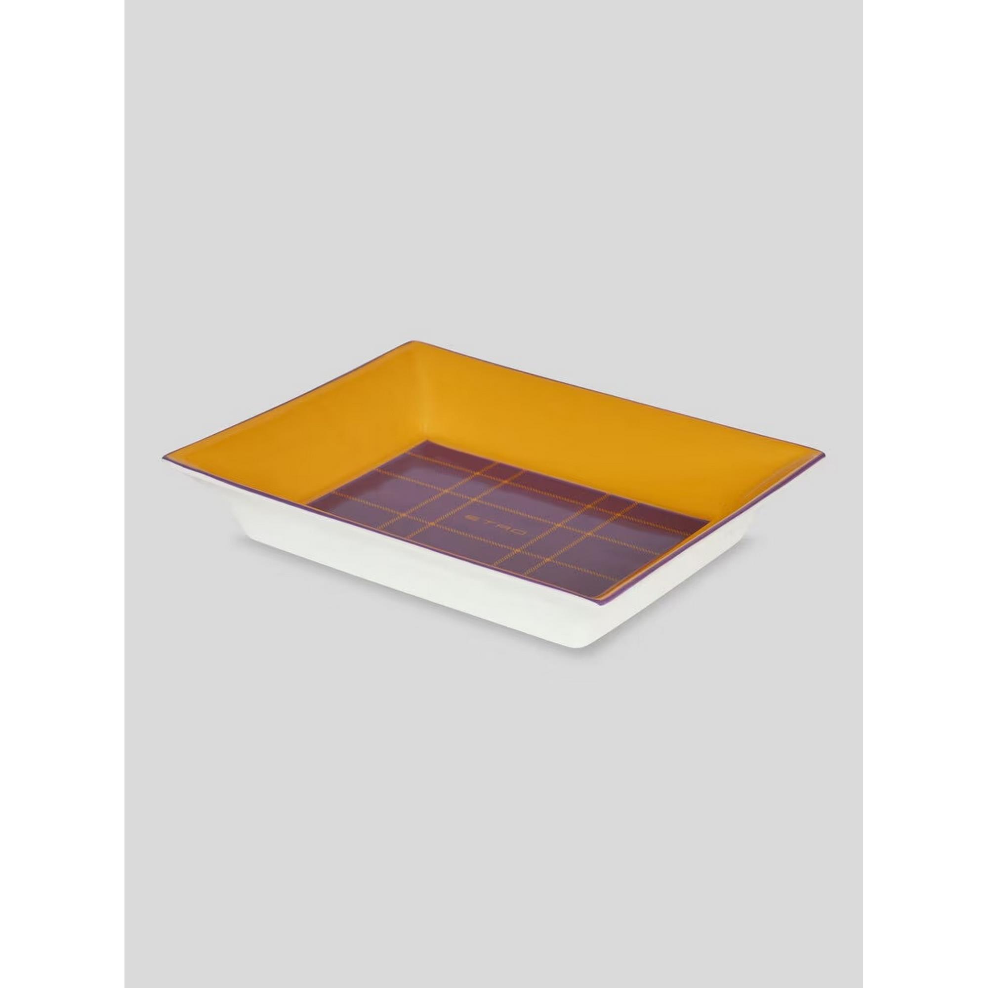 Etro - Dekoratif  Tabak Sarı & Mor 20x16