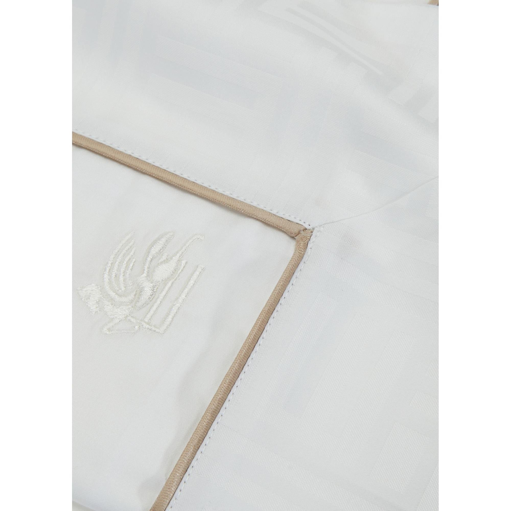 Etro - Monogram Beyaz Çift Kişilik Nevresim Takımı Set 